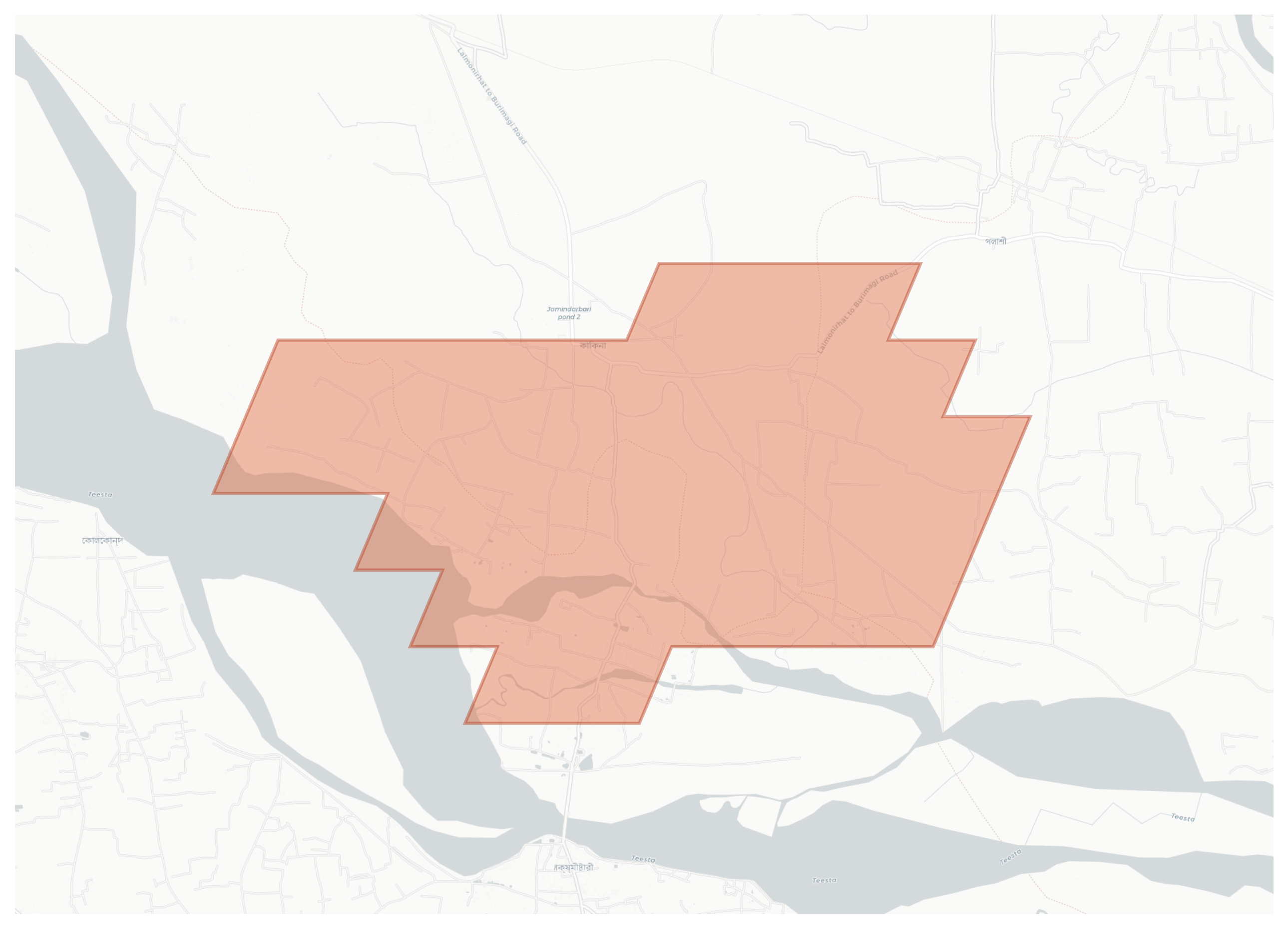 Kakina geographic map