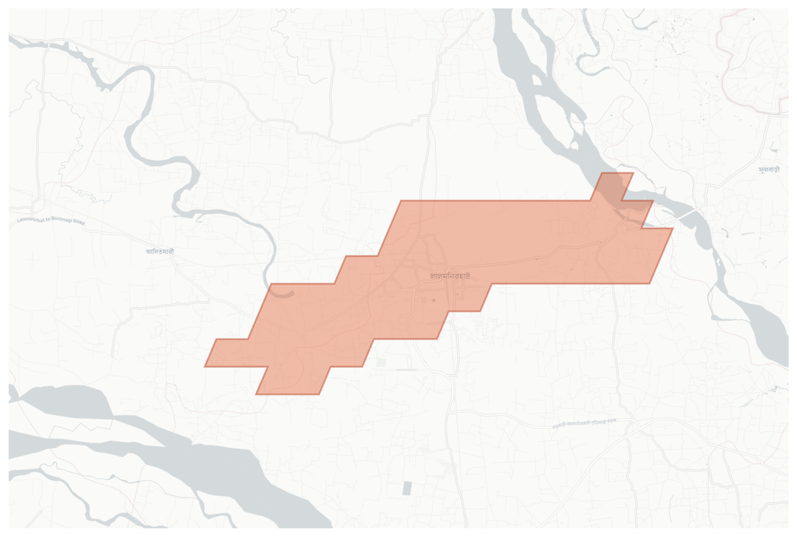 Lalmonirhat geographic map