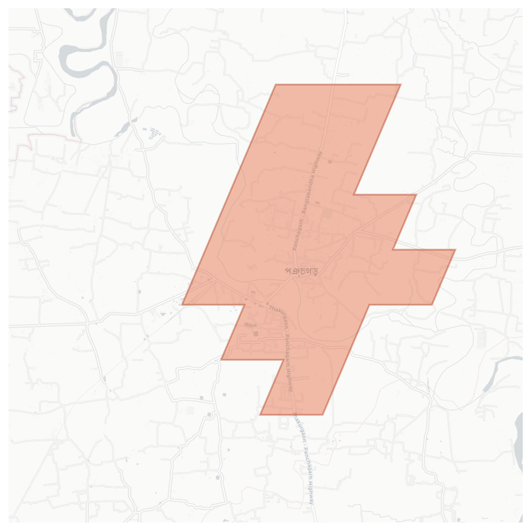 Panchagarh geographic map