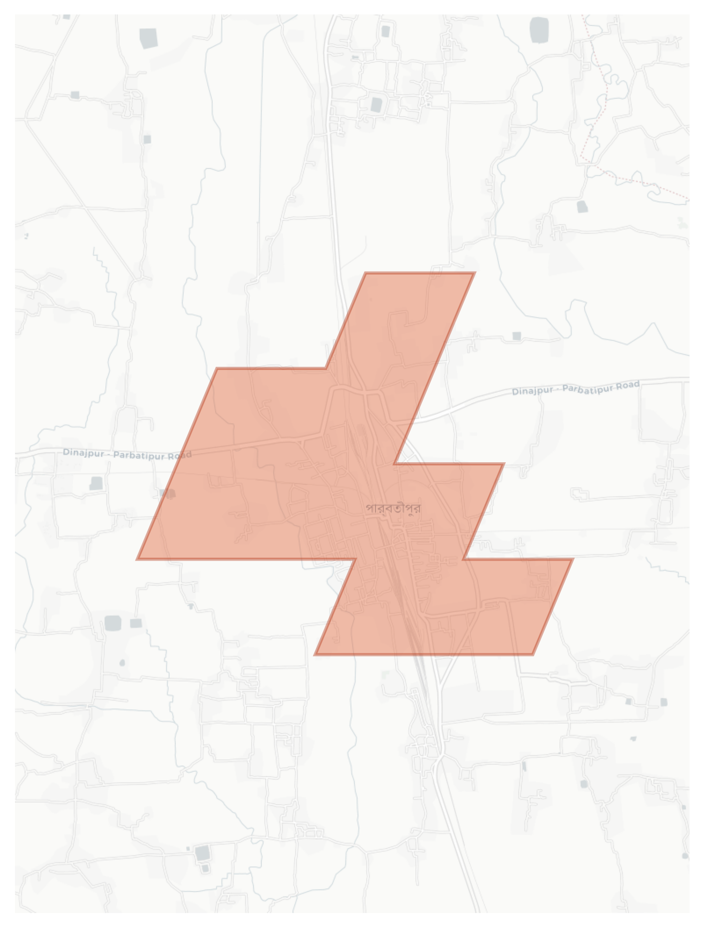 Parbatipur geographic map