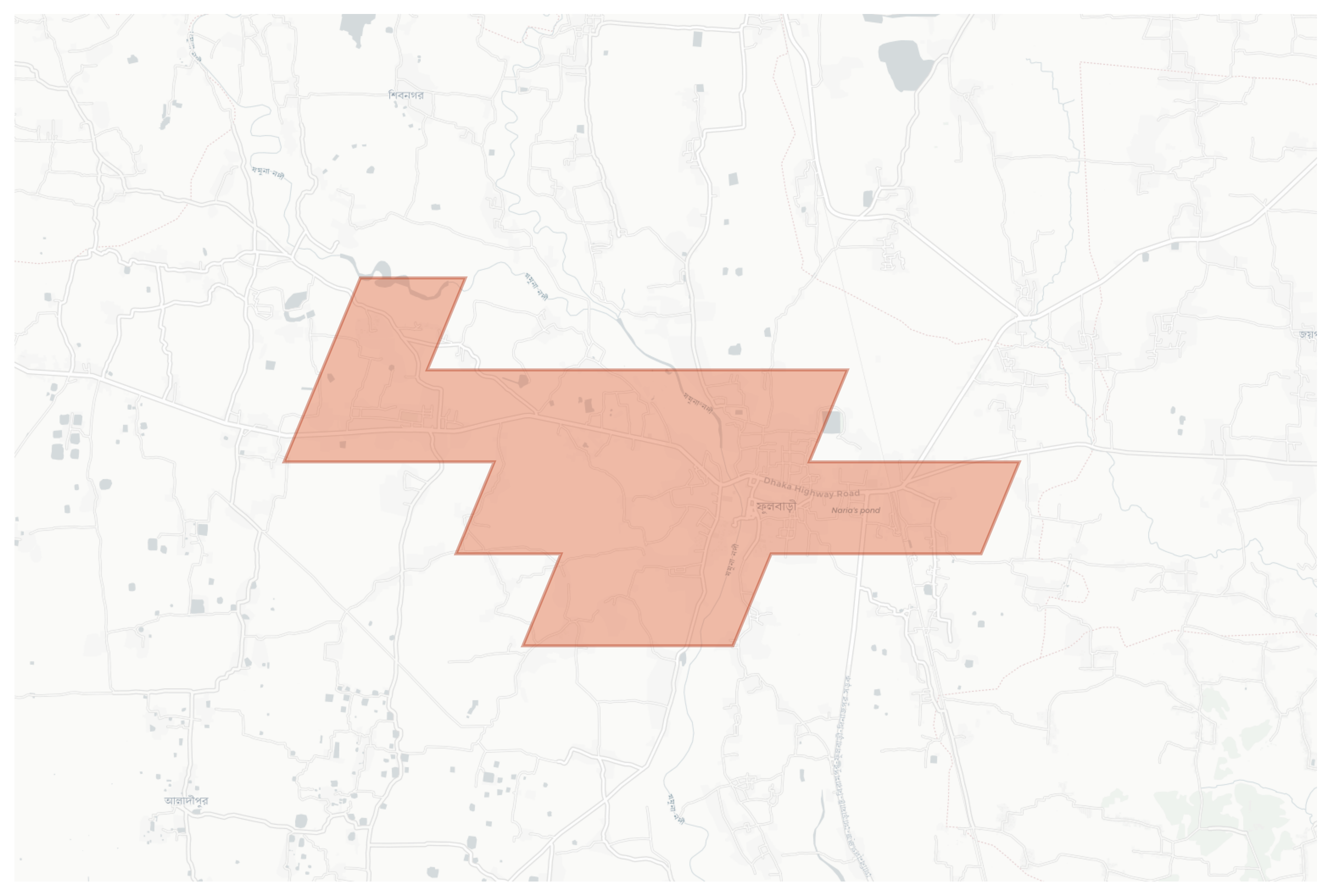 Phulbari geographic map