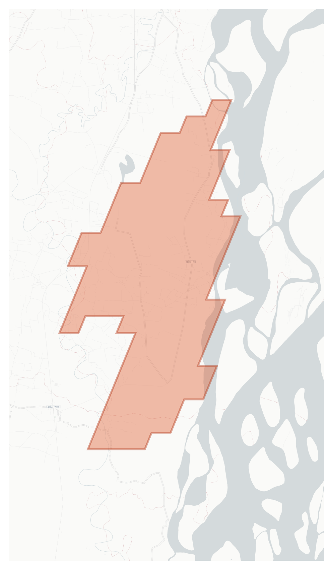 Saghatta geographic map