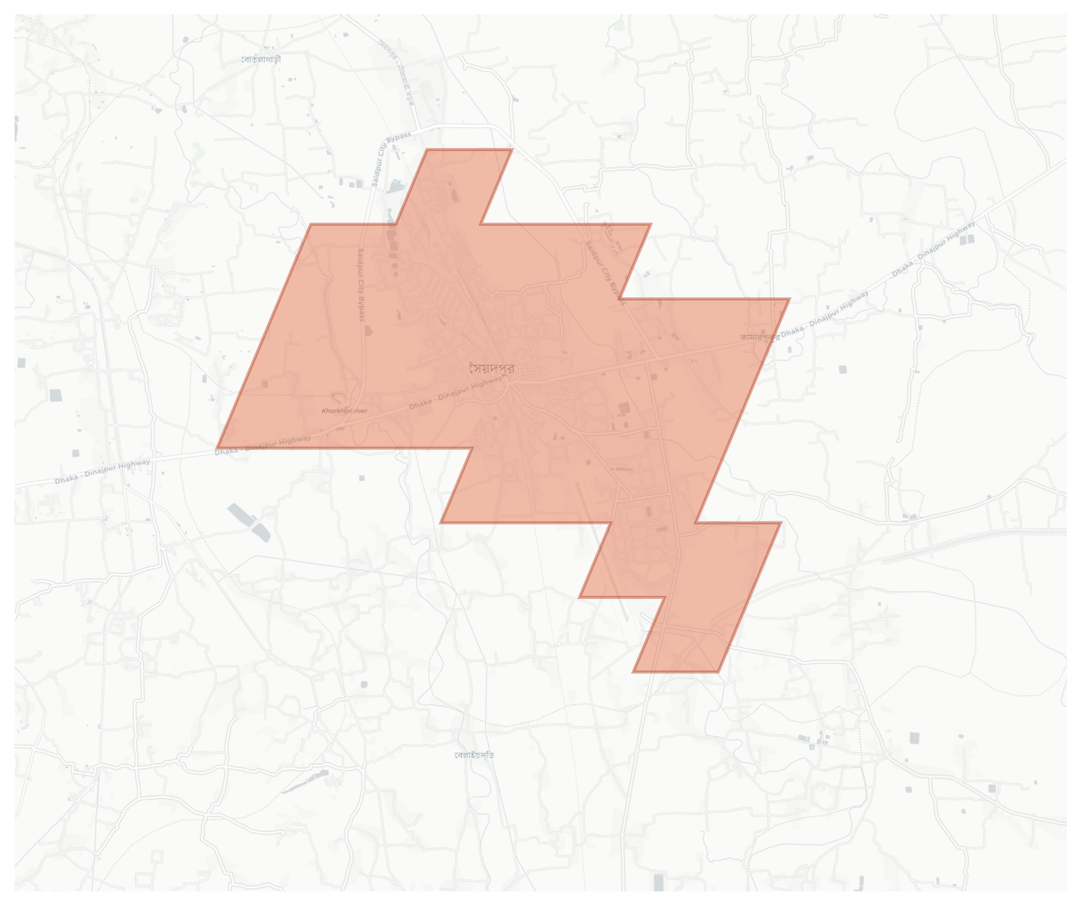Saidpur geographic map