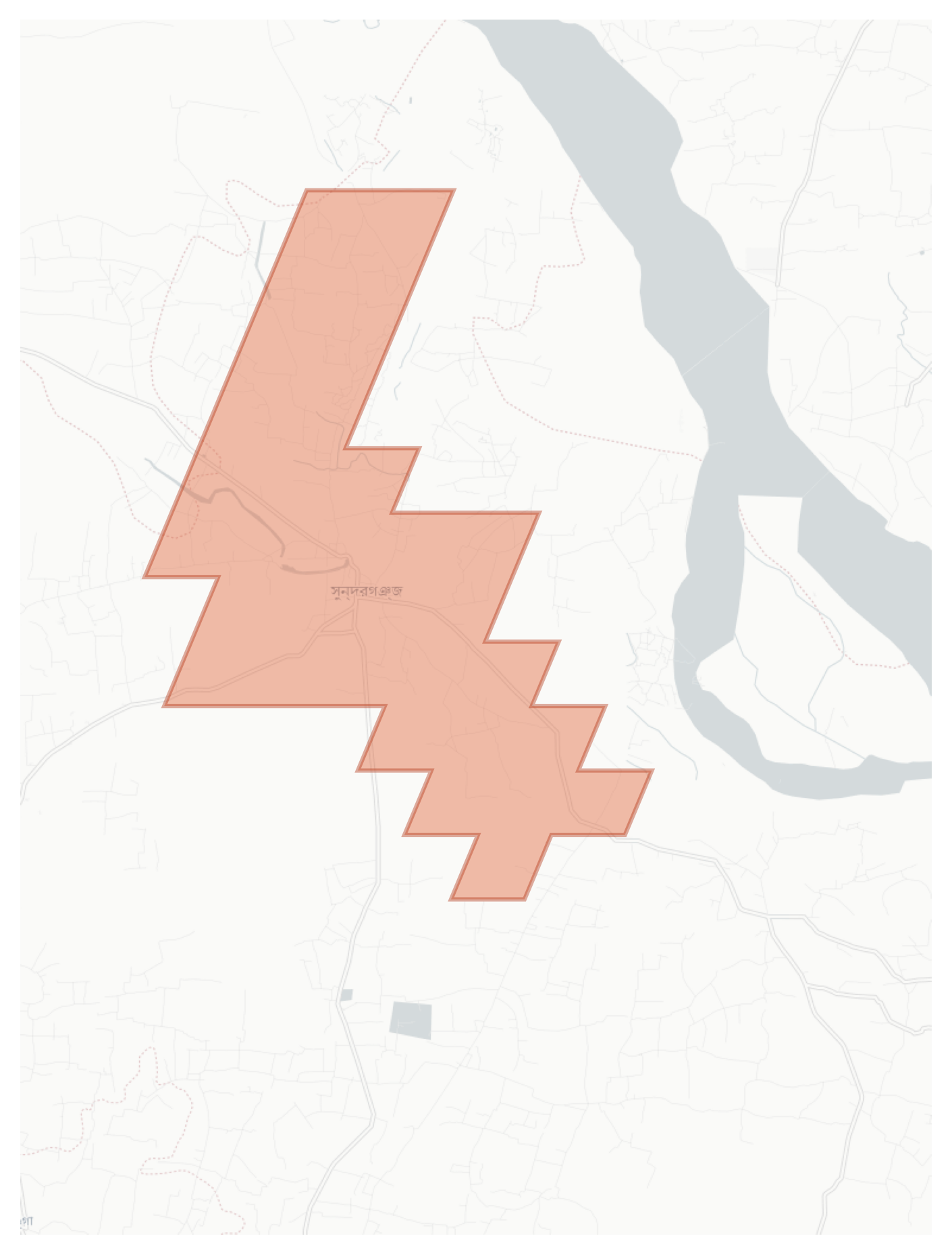 Sundarganj geographic map