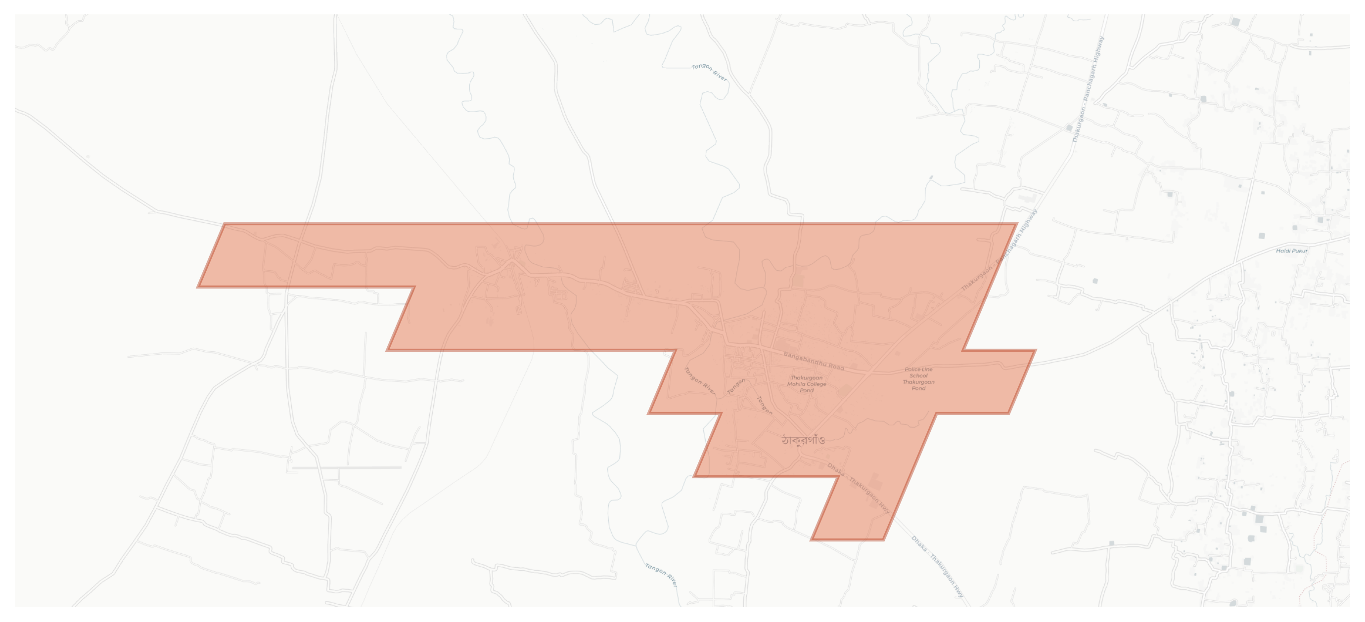 Thakurgaon geographic map