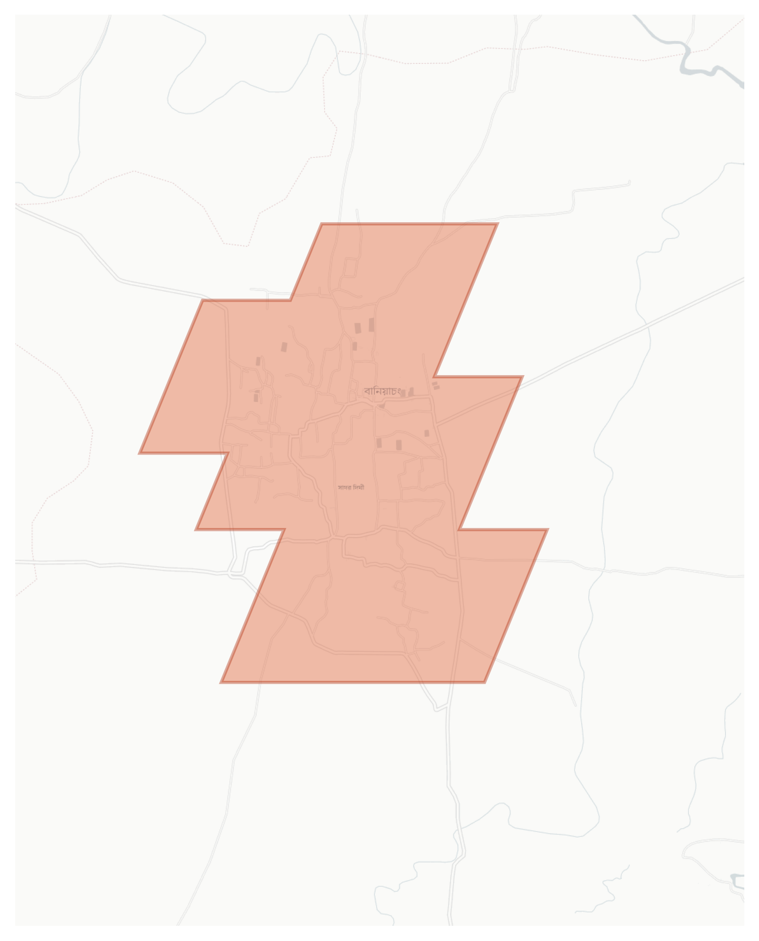 Baniachong geographic map