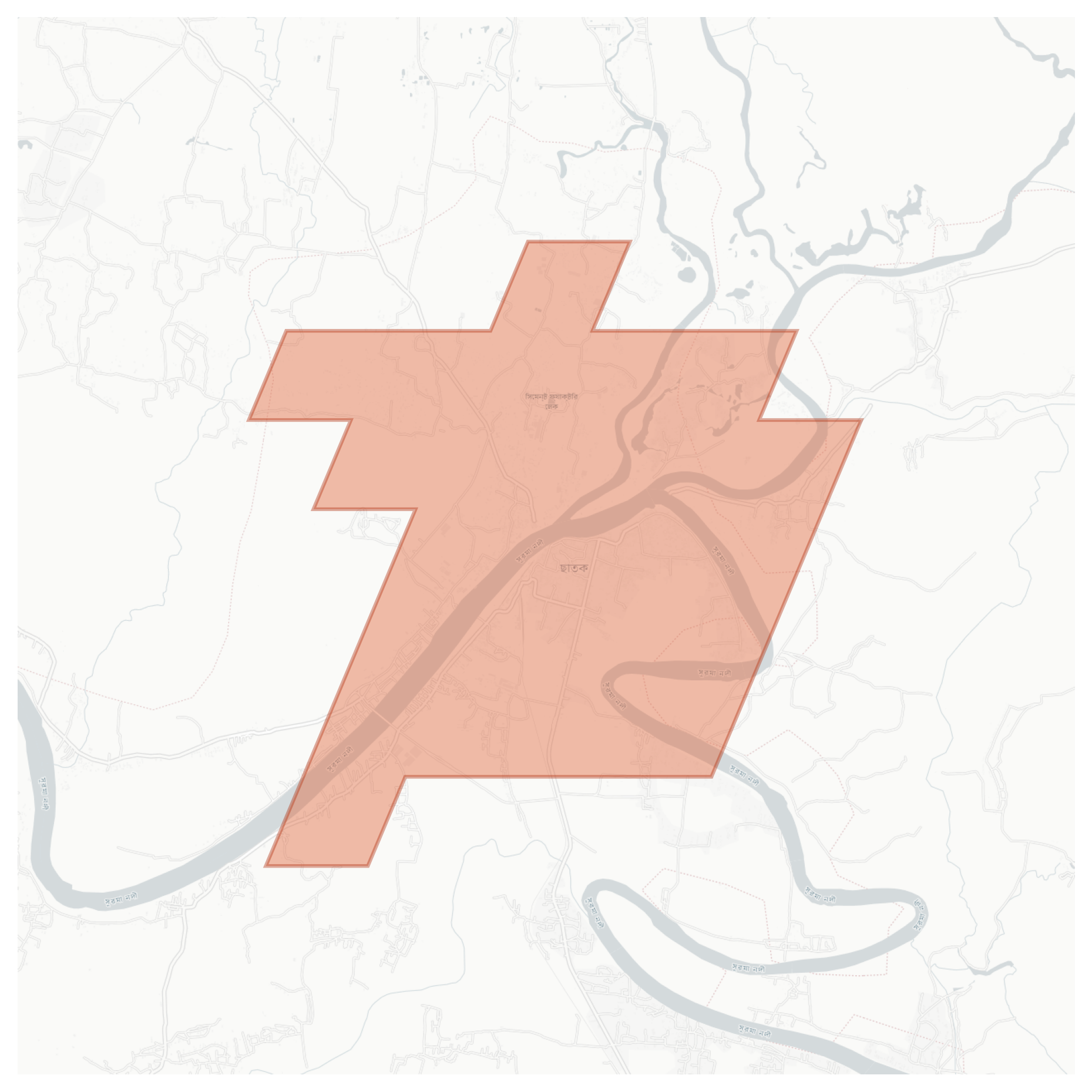 Chhatak geographic map