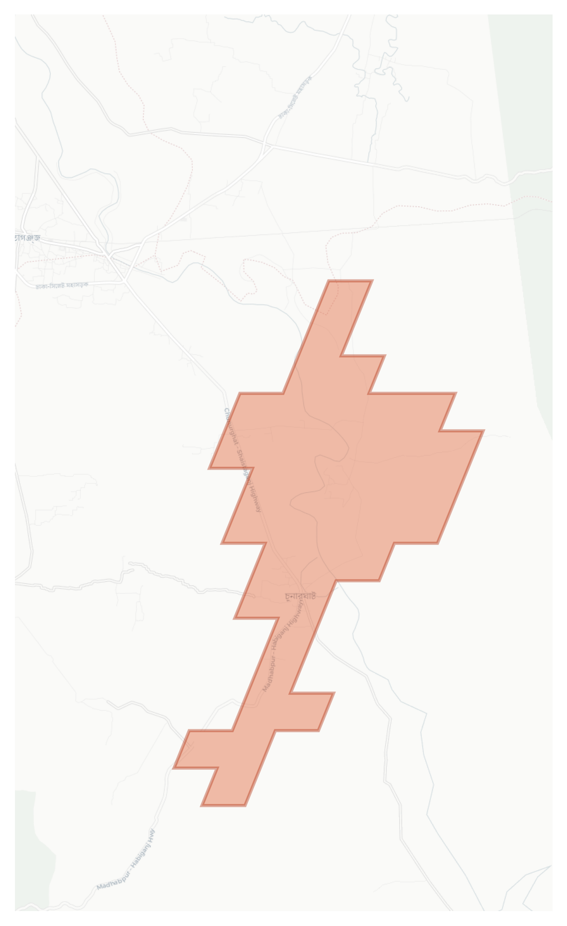 Chunarughat geographic map