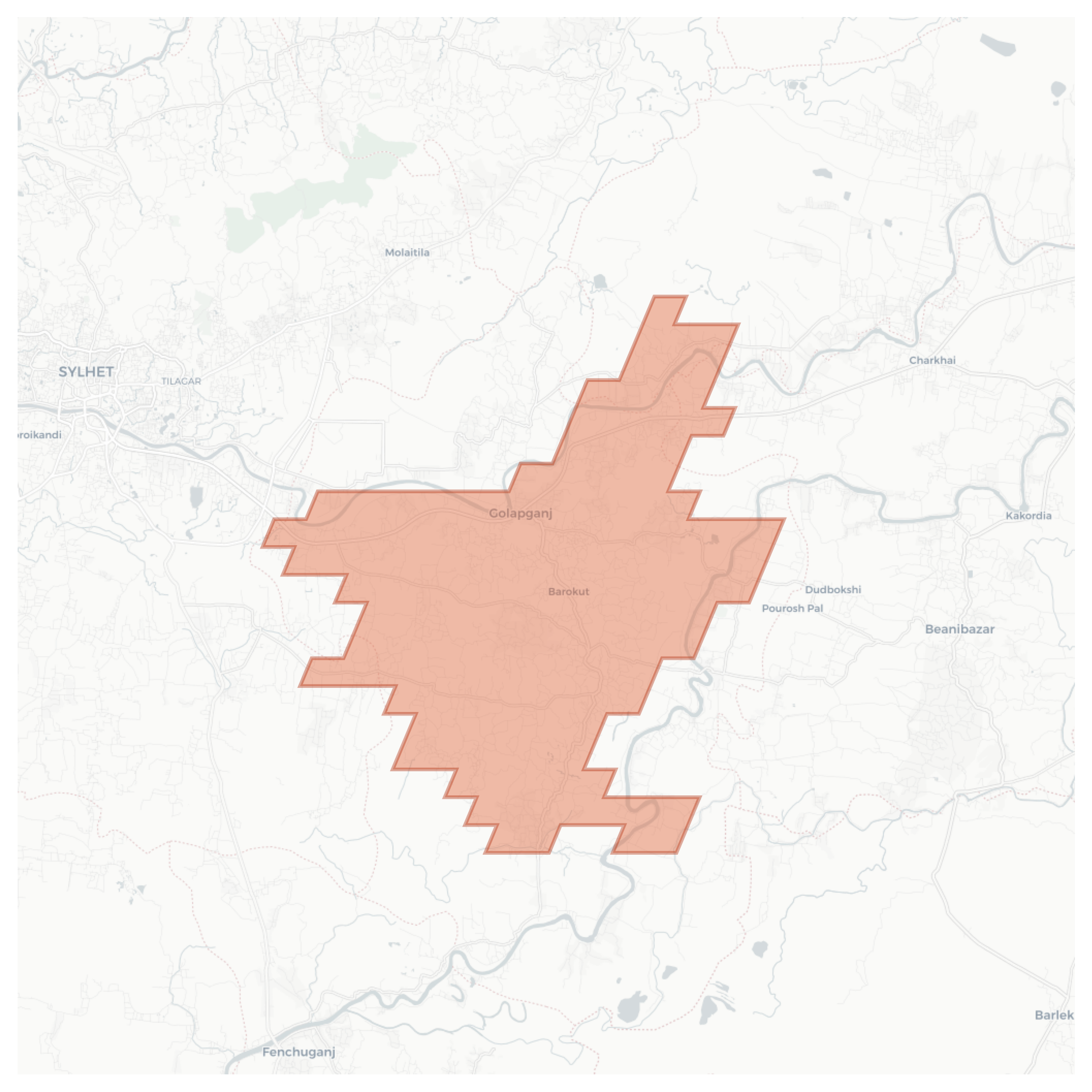 Golapganj geographic map