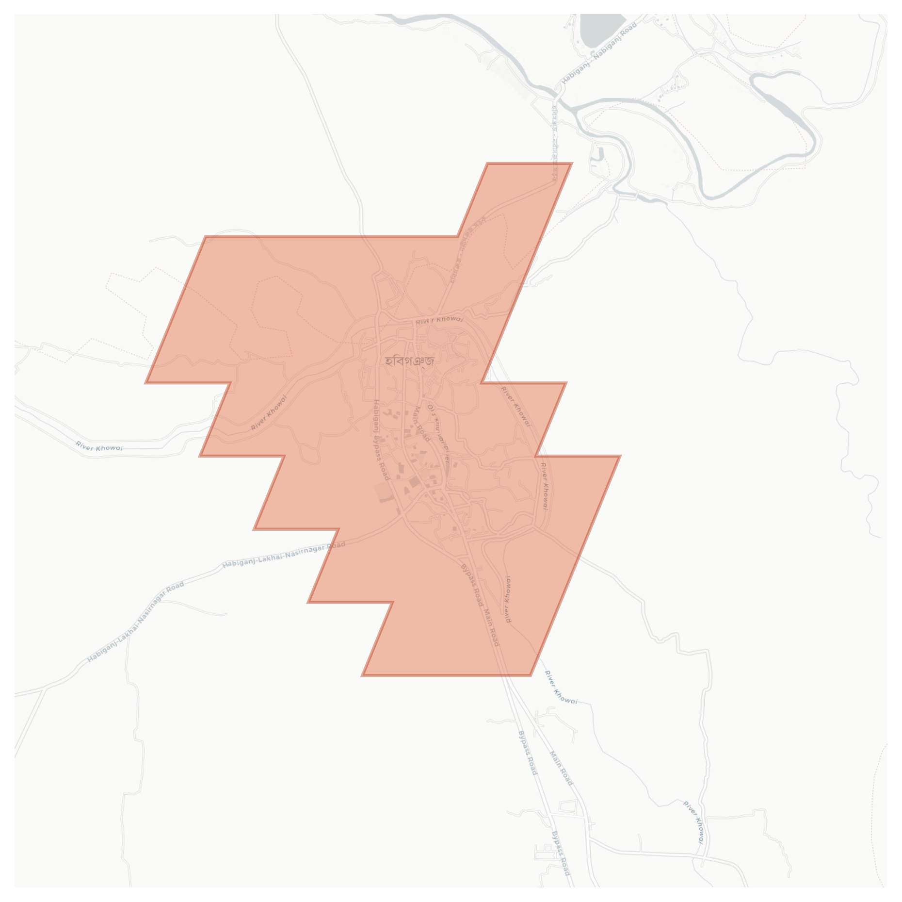 Habiganj geographic map