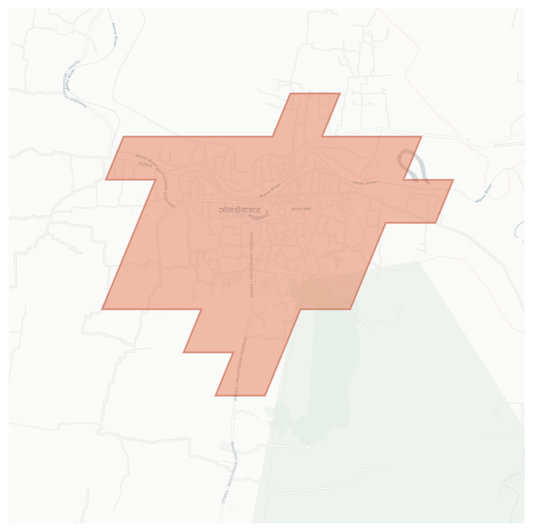 Moulvibazar geographic map