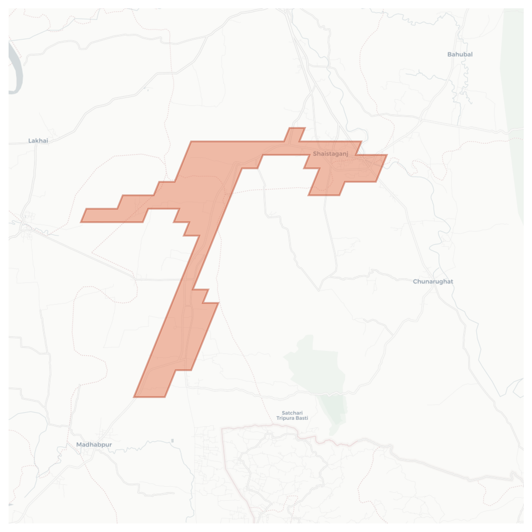 Shaistaganj geographic map