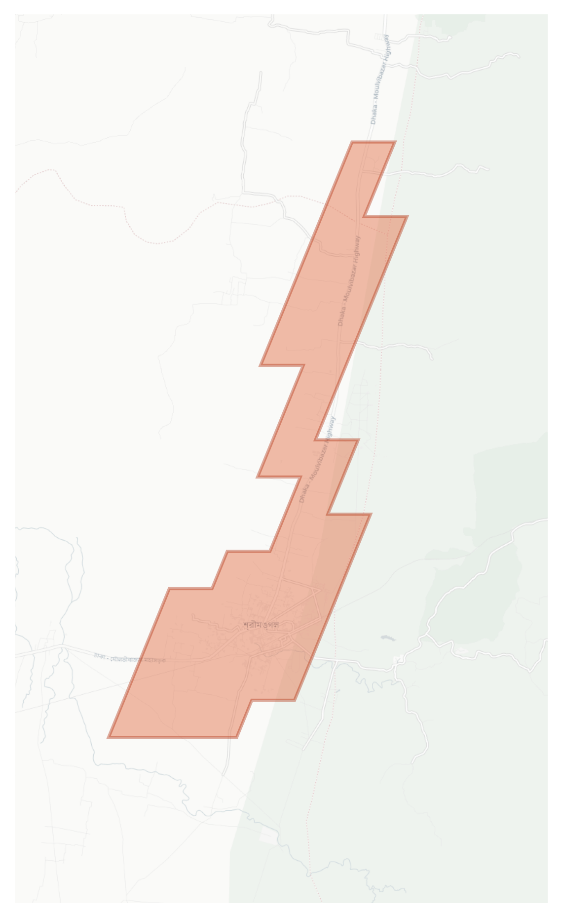 Sreemangal geographic map
