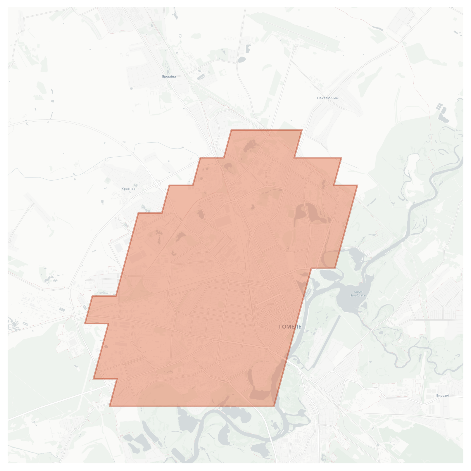 Homel geographic map