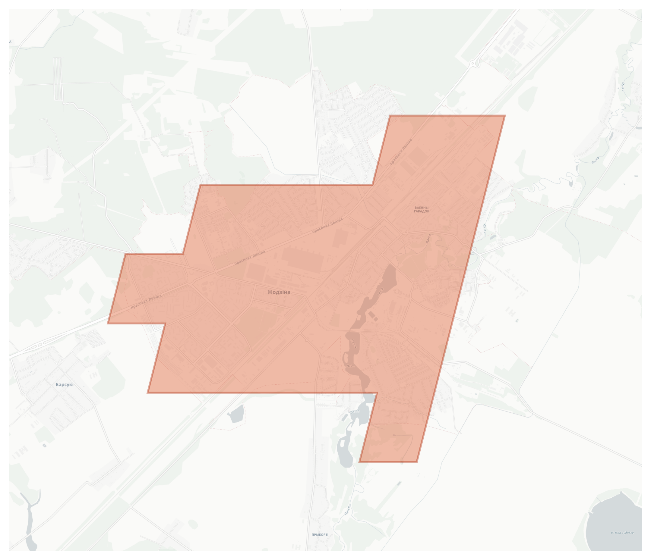 Zhodzina geographic map