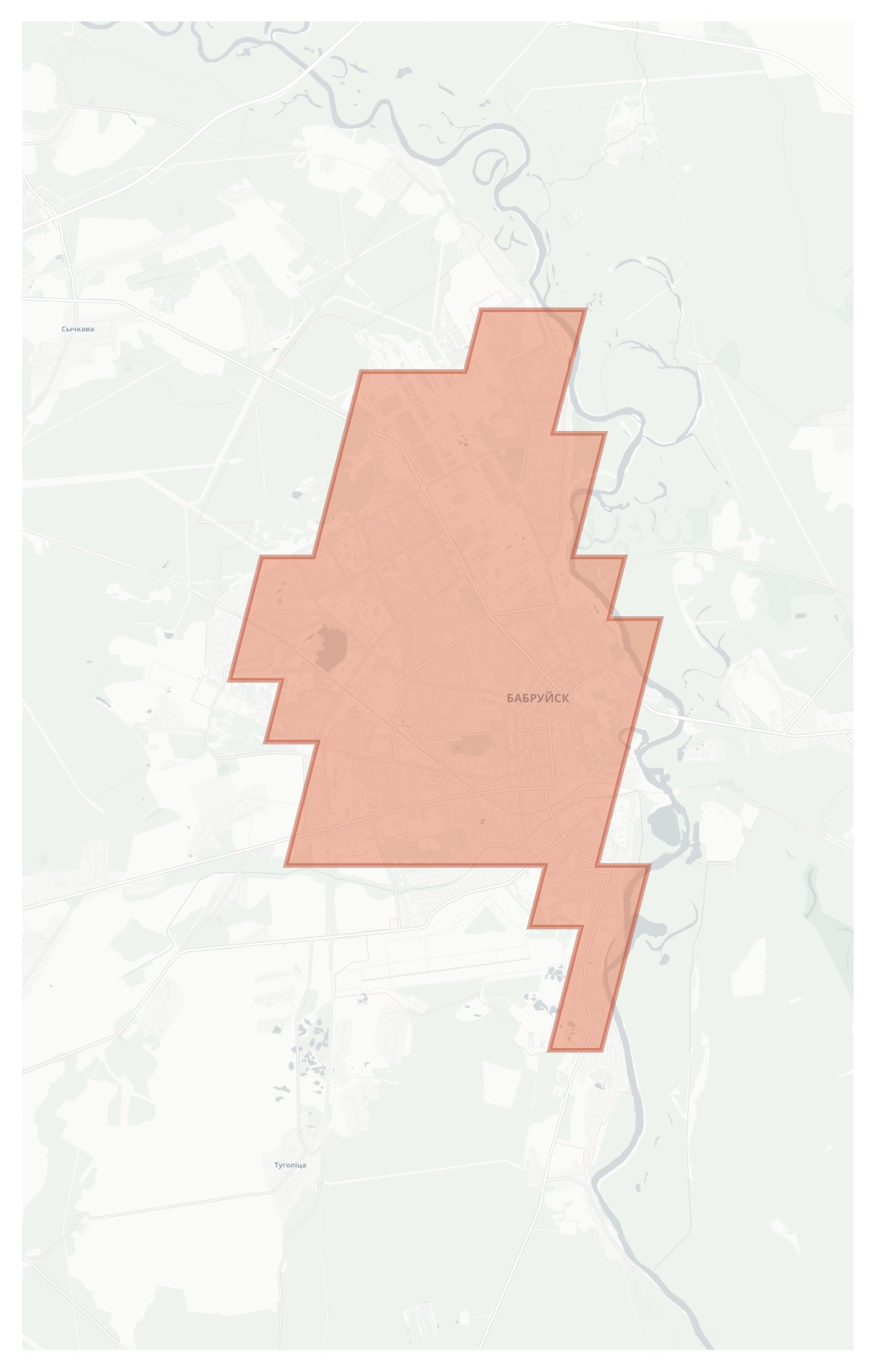 Babruysk geographic map
