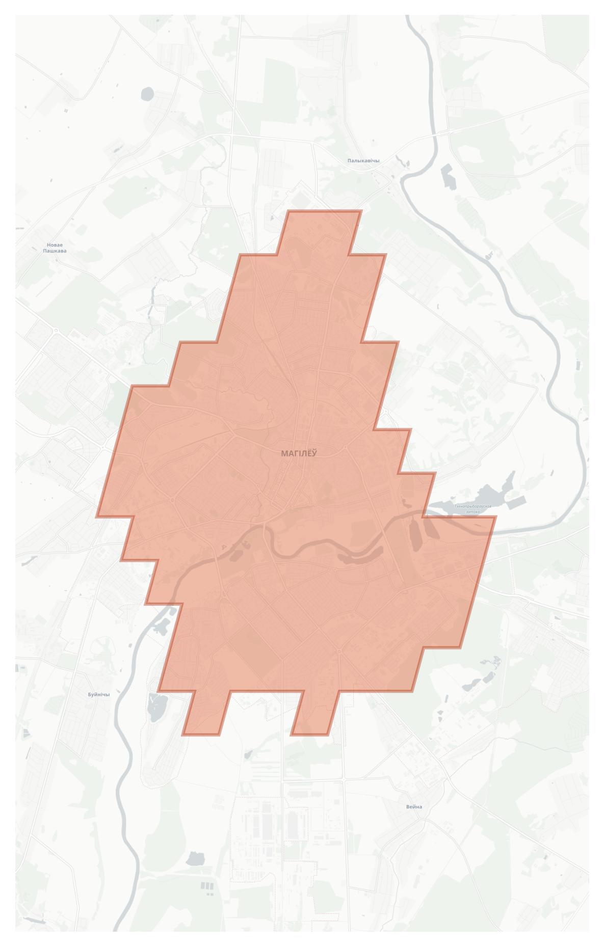 Mahilioŭ geographic map