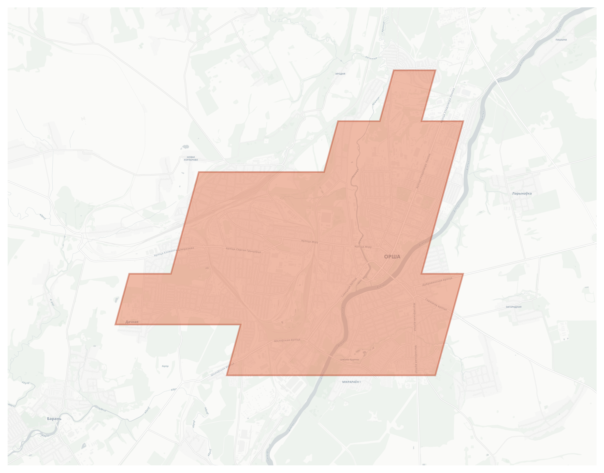 Orsha geographic map