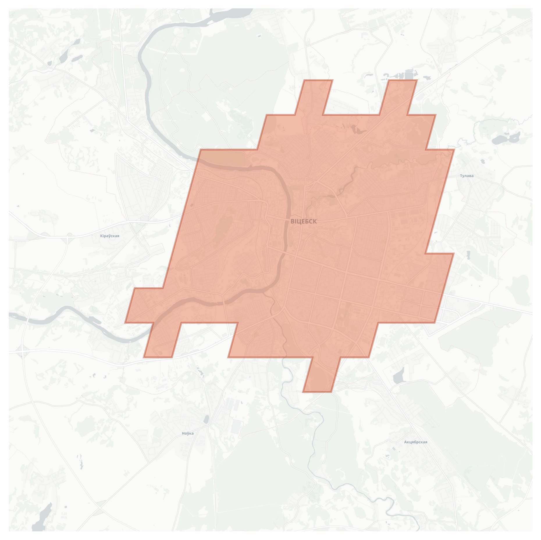 Vitsebsk geographic map