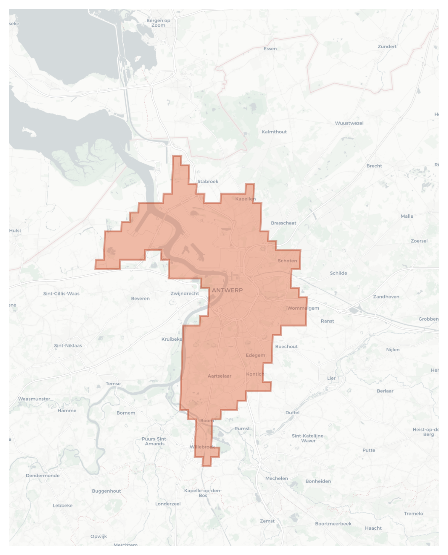 Antwerp geographic map