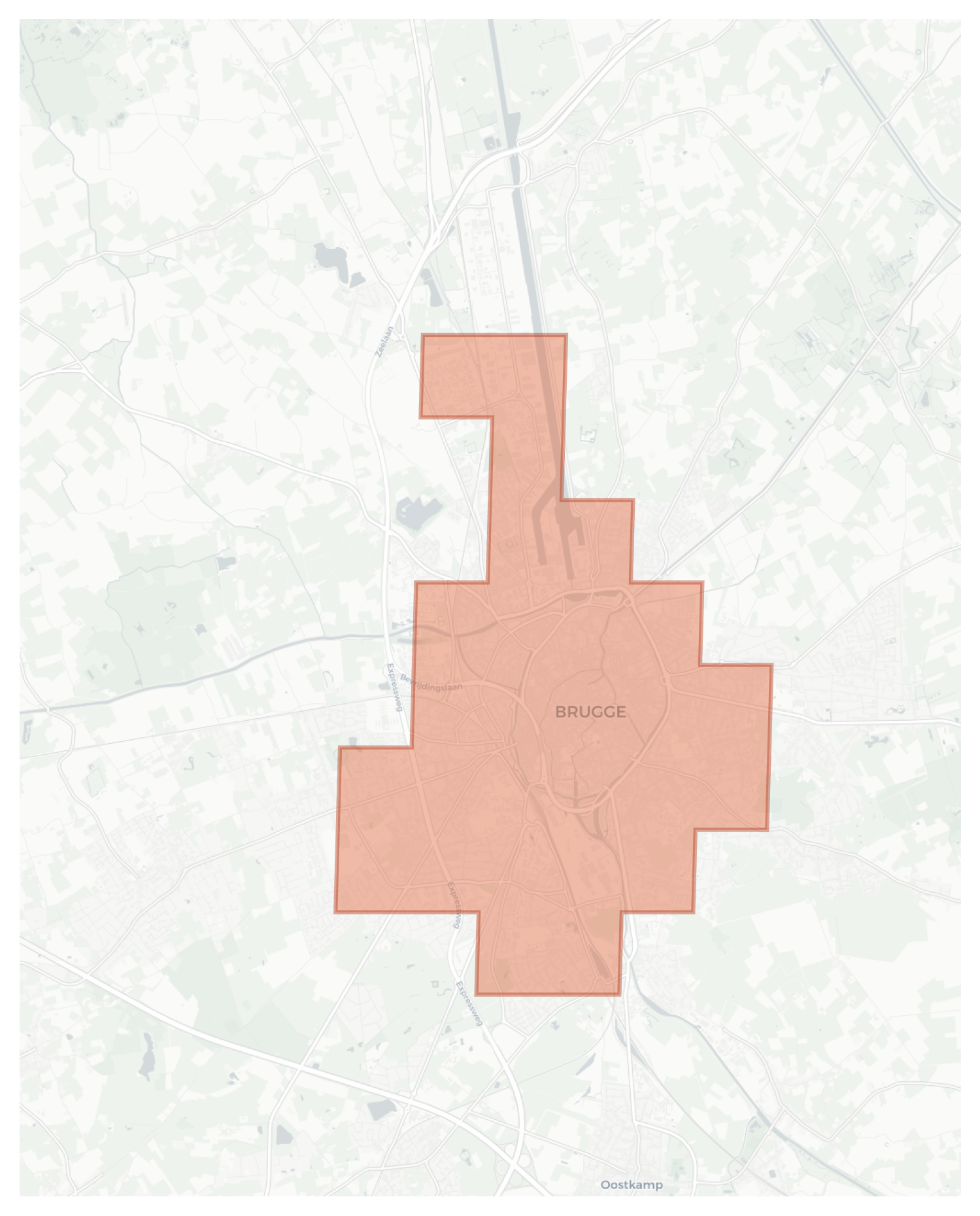 Bruges geographic map