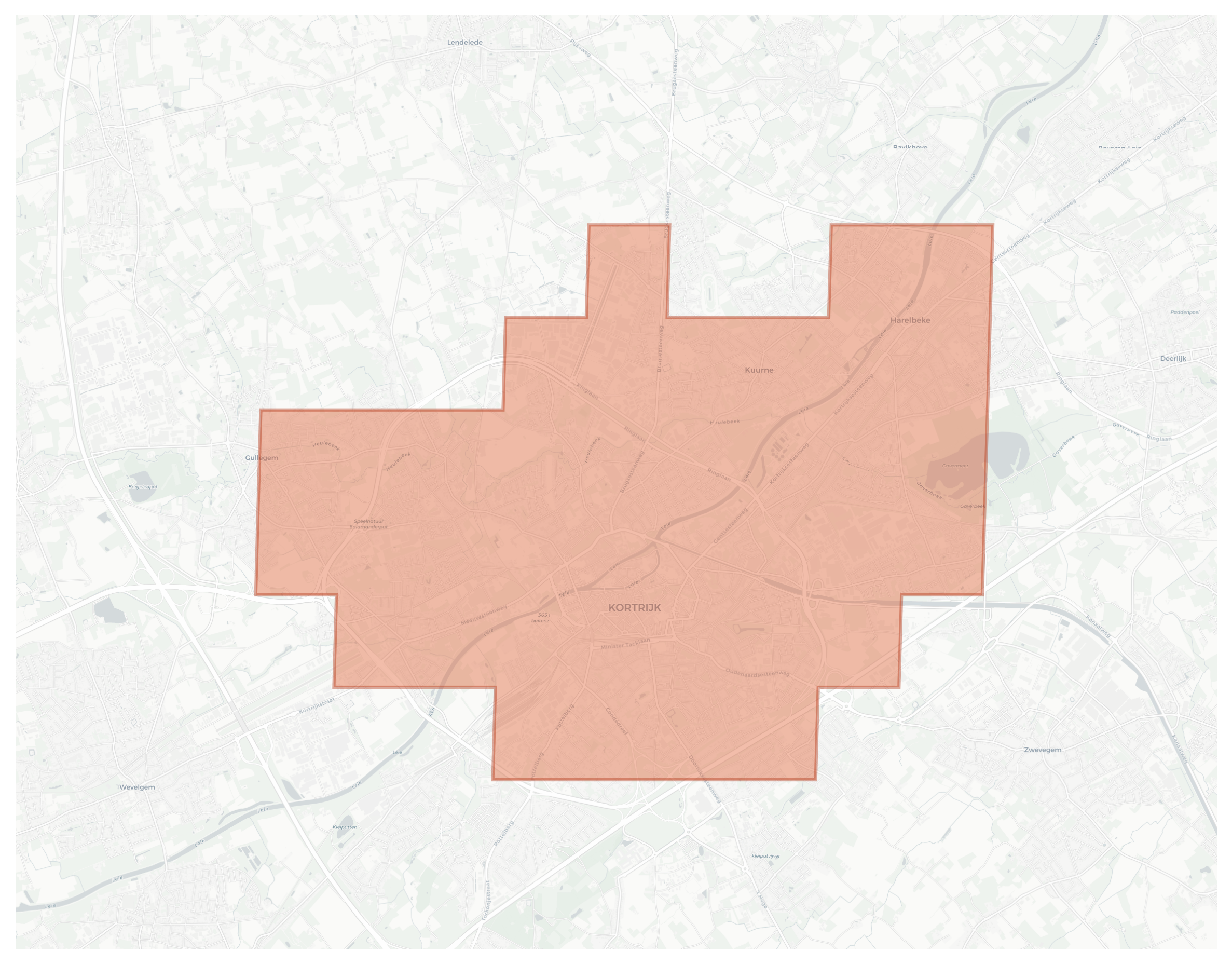 Kortrijk geographic map