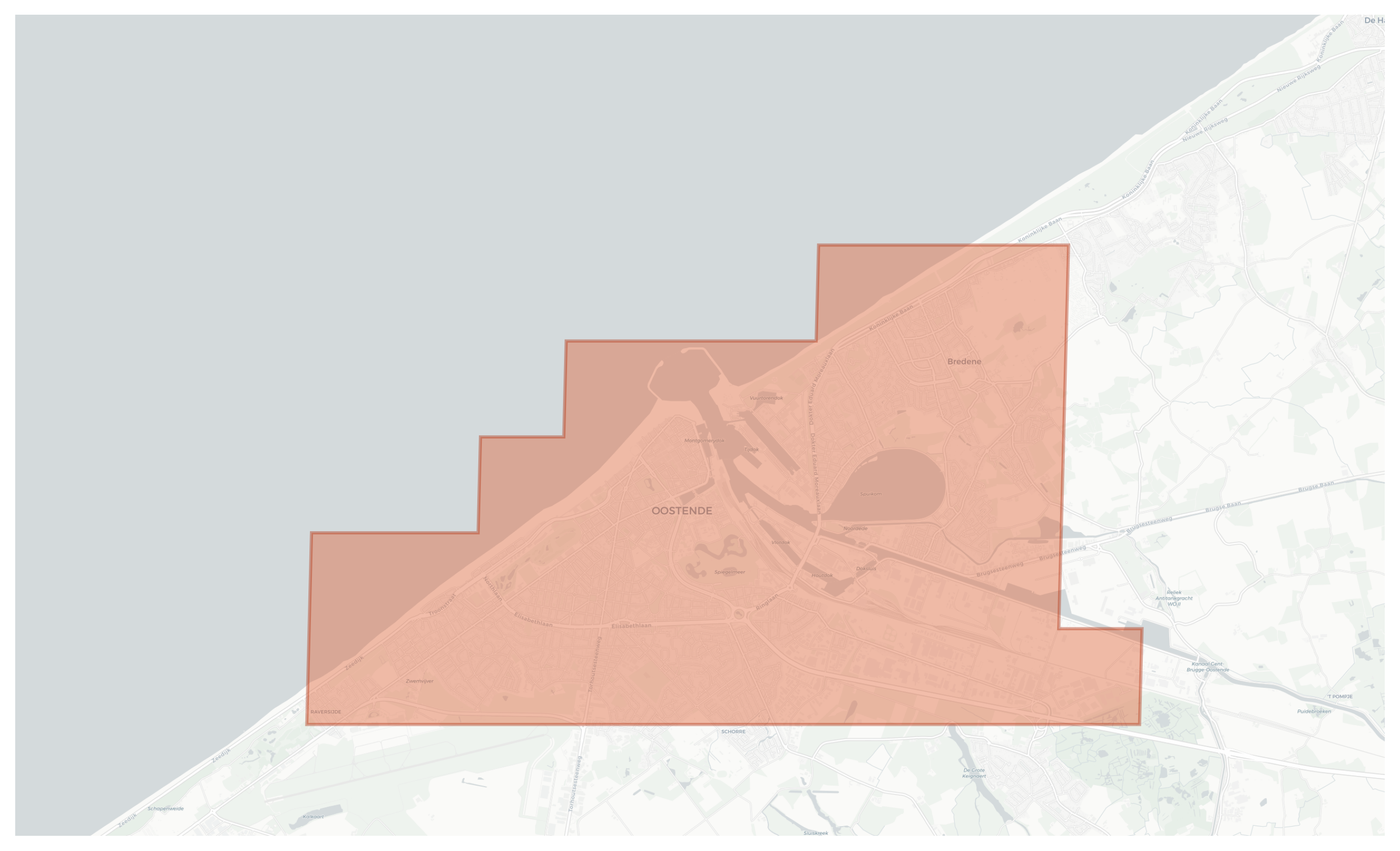 Ostend geographic map