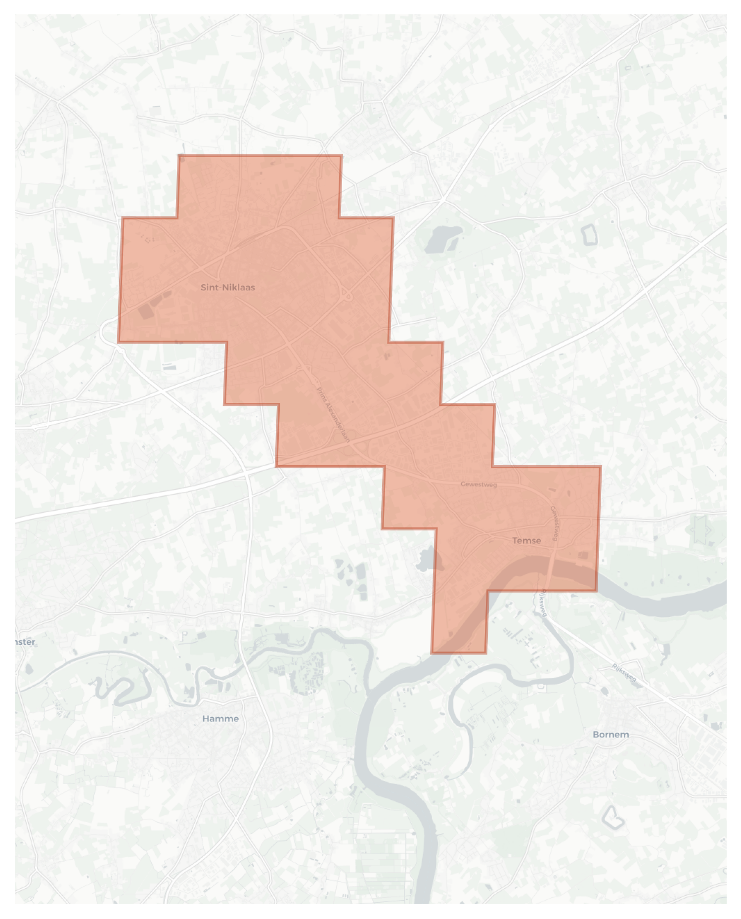 Temse geographic map