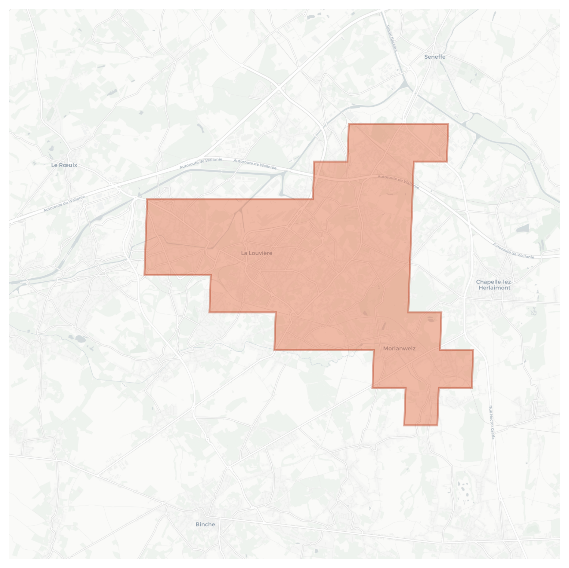 La Louvière geographic map