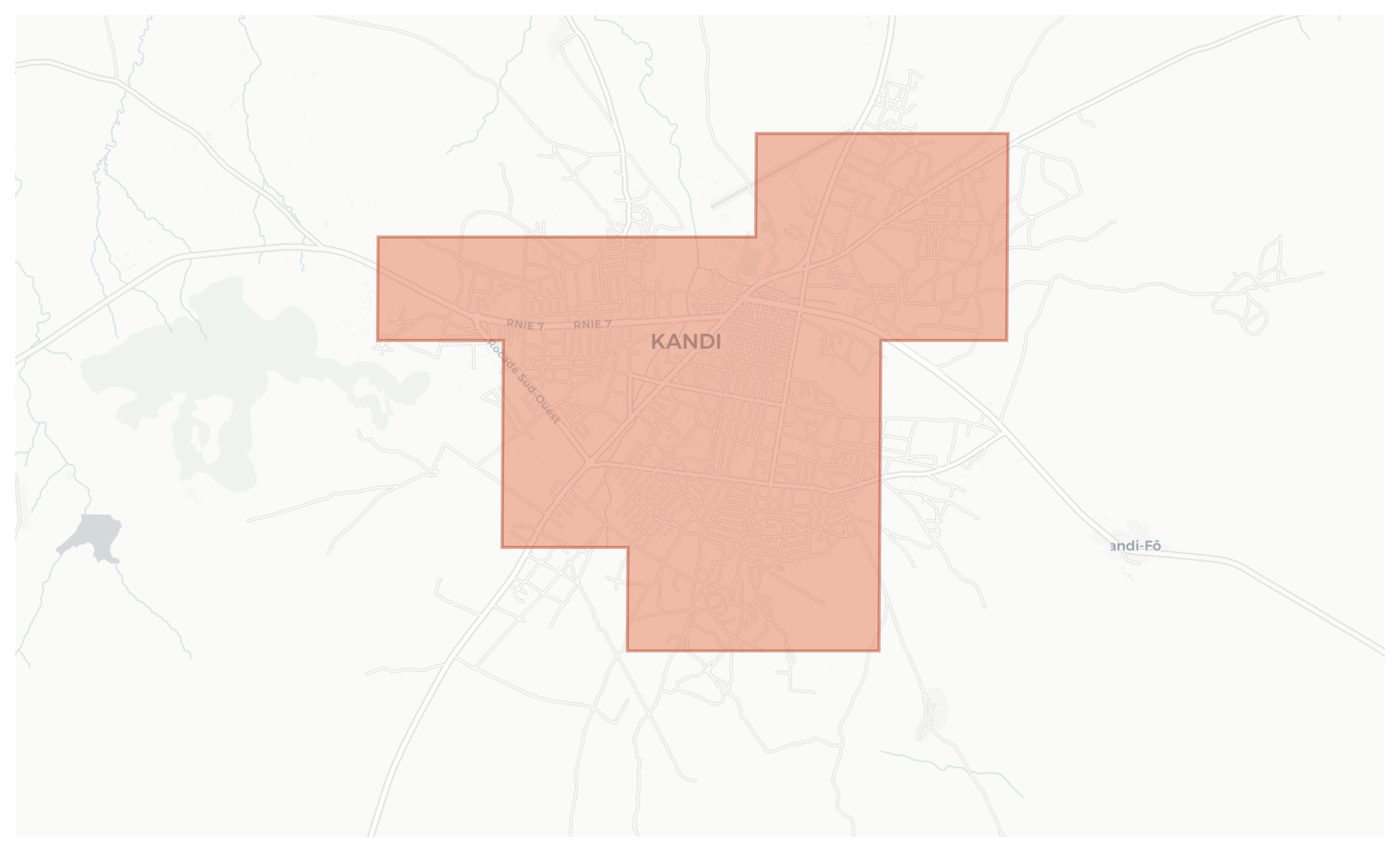 Kandi geographic map