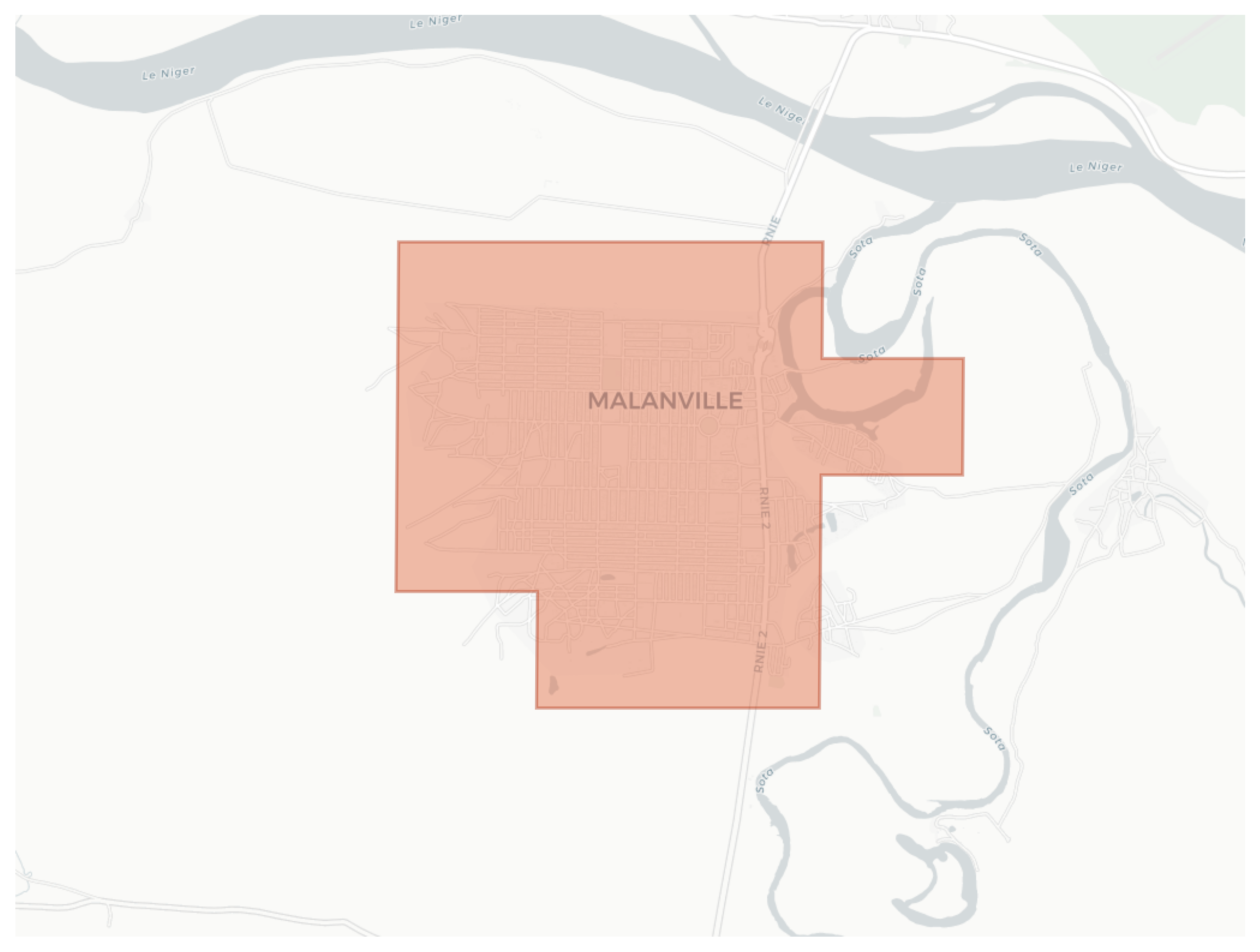 Malanville geographic map