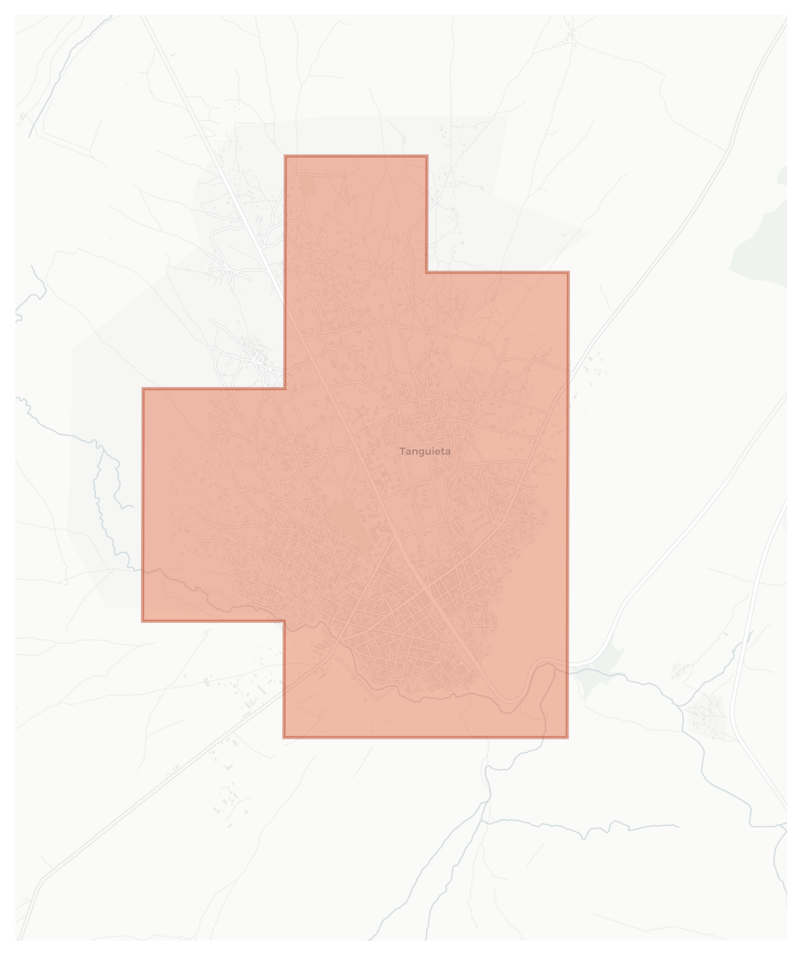 Tanguieta geographic map