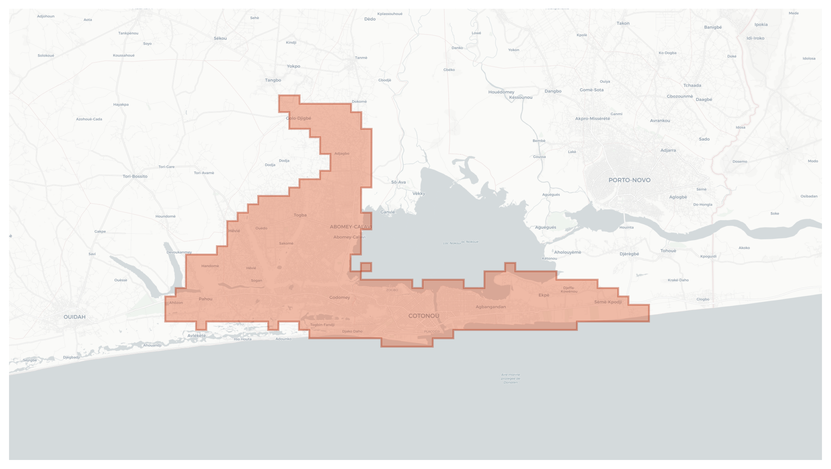 Cotonou geographic map