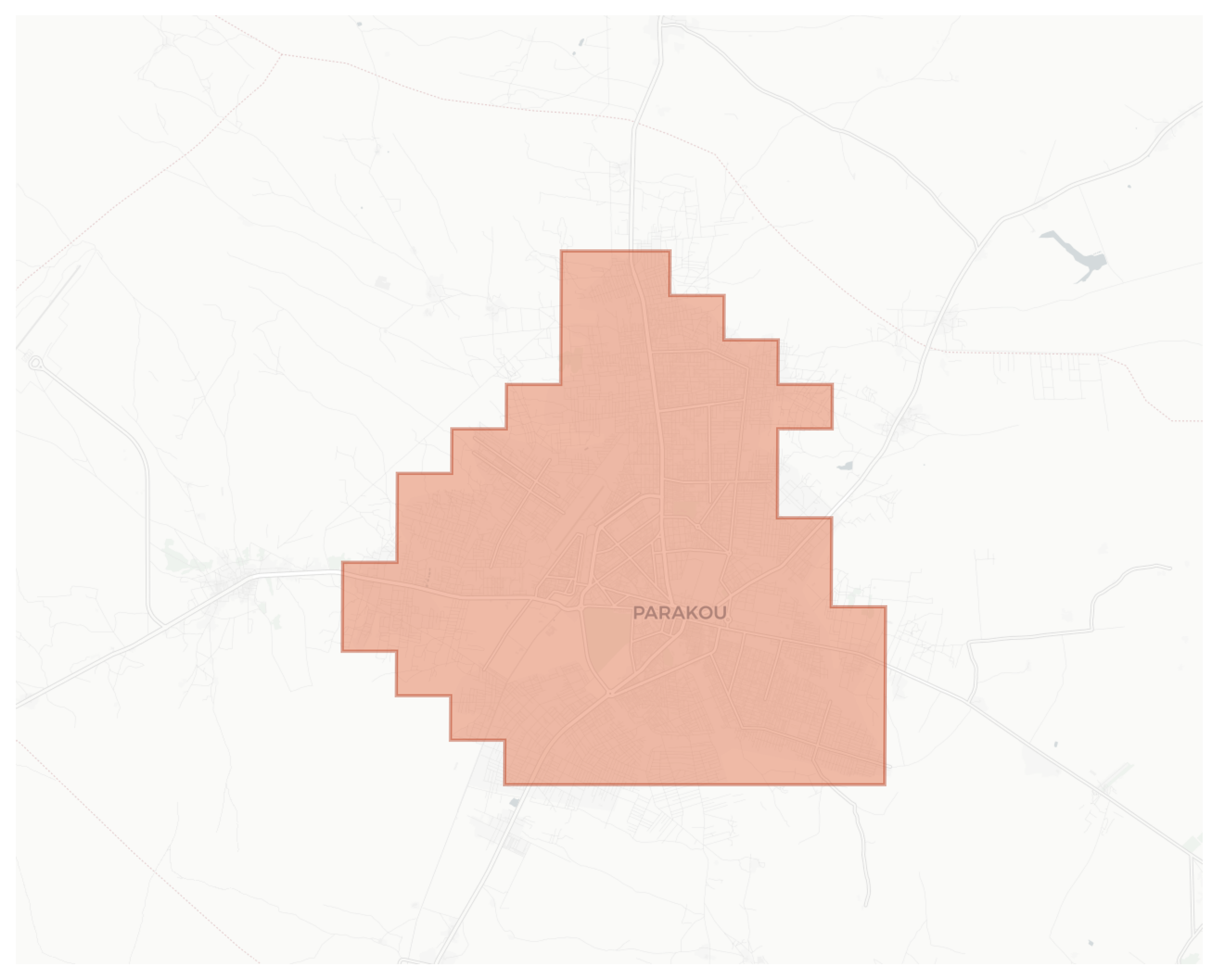 Parakou geographic map