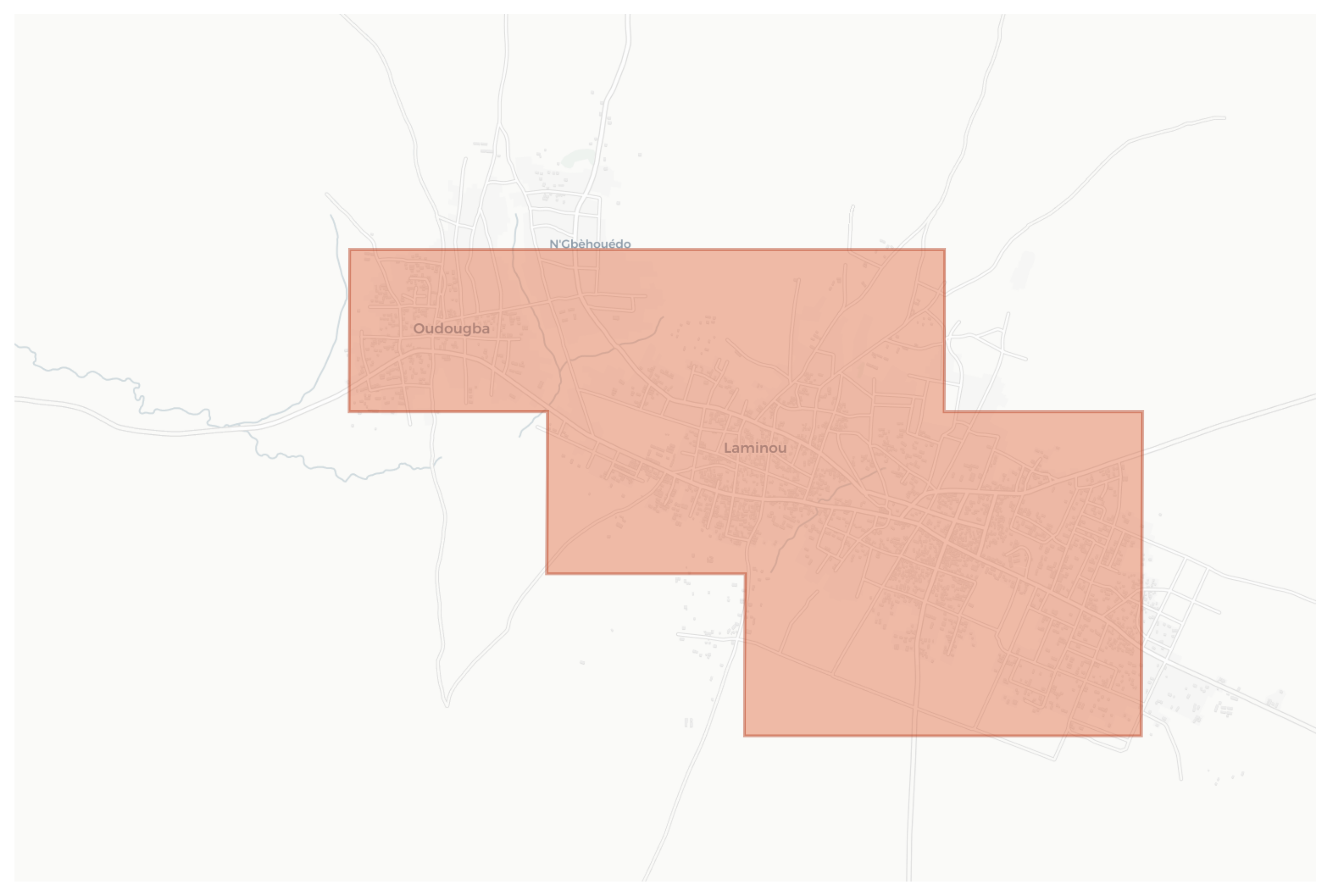 Ouèssè geographic map