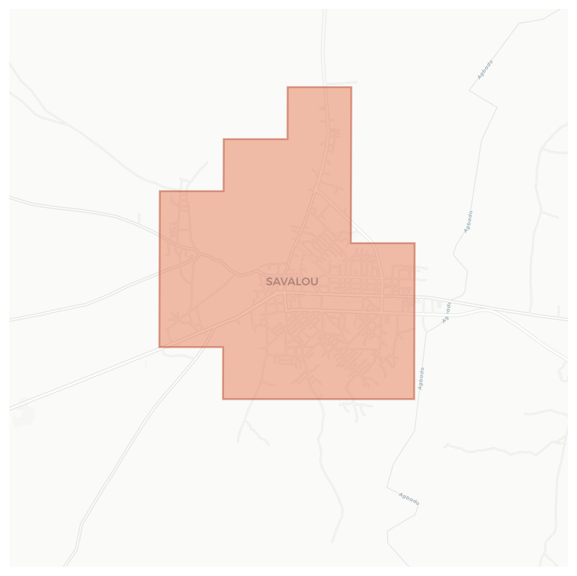 Savalou geographic map
