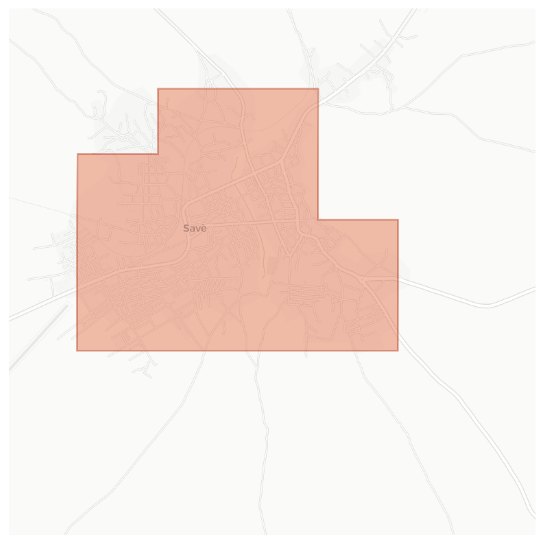 Savè geographic map