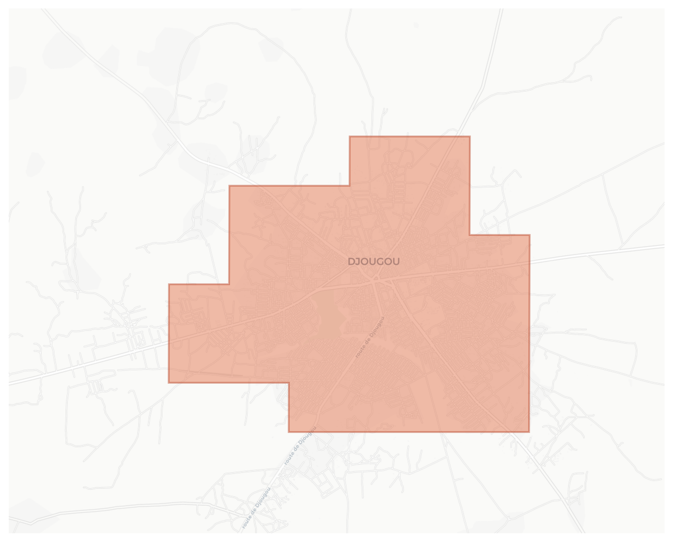 Djougou geographic map