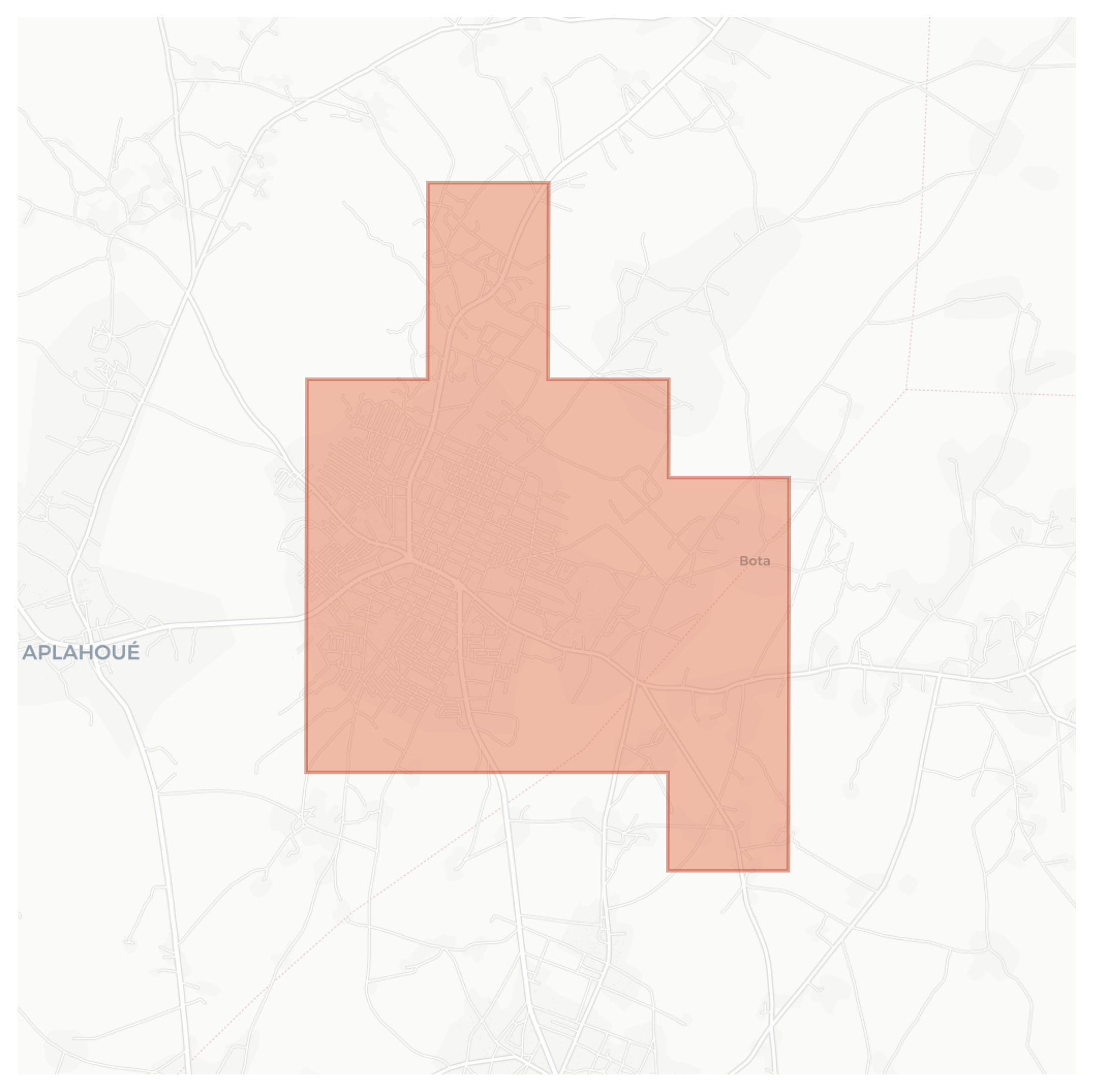 Aplahoué geographic map