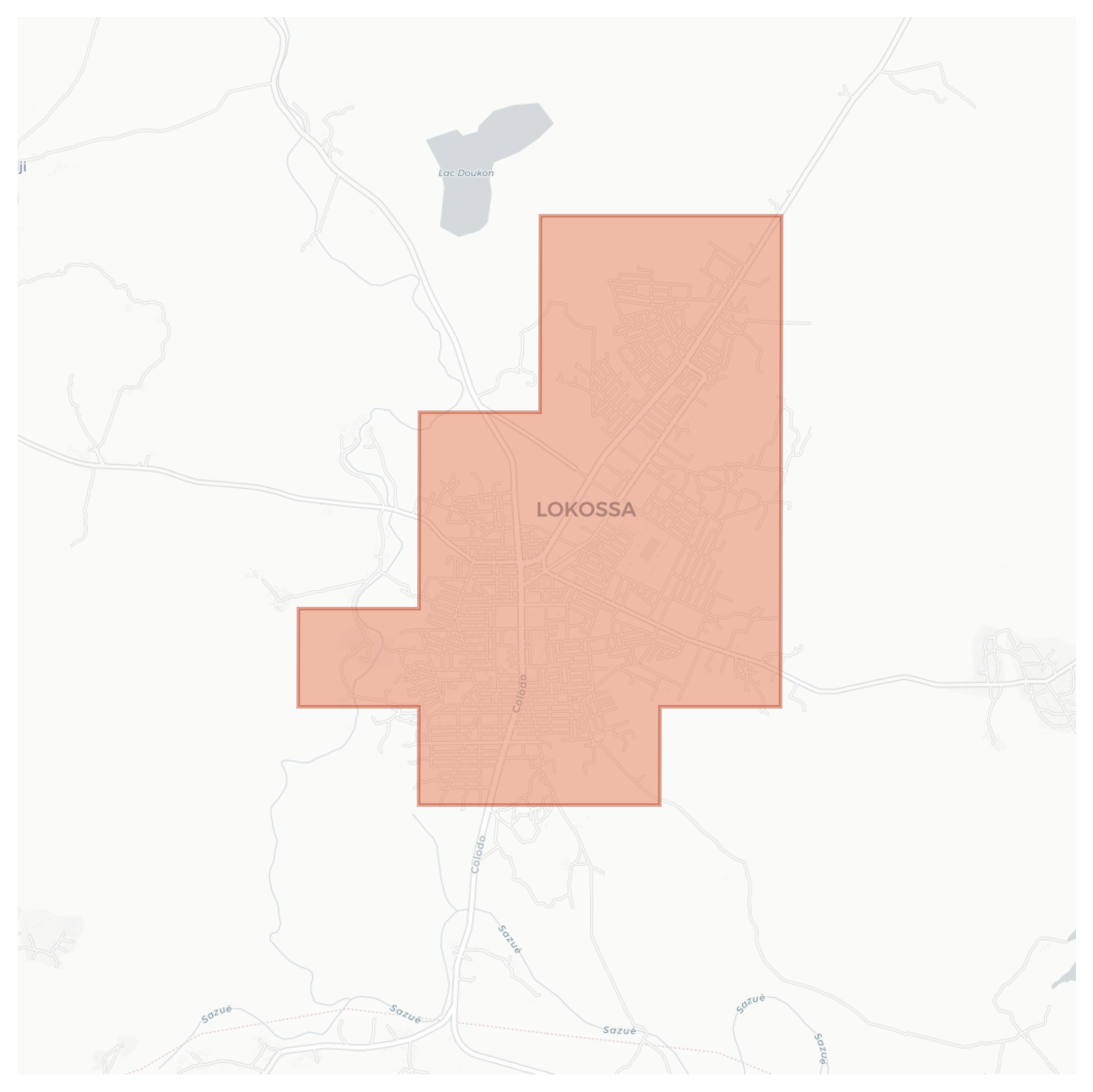 Lokossa geographic map