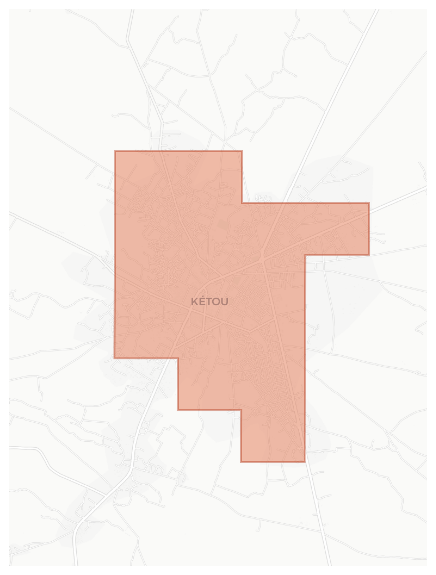 Kétou geographic map