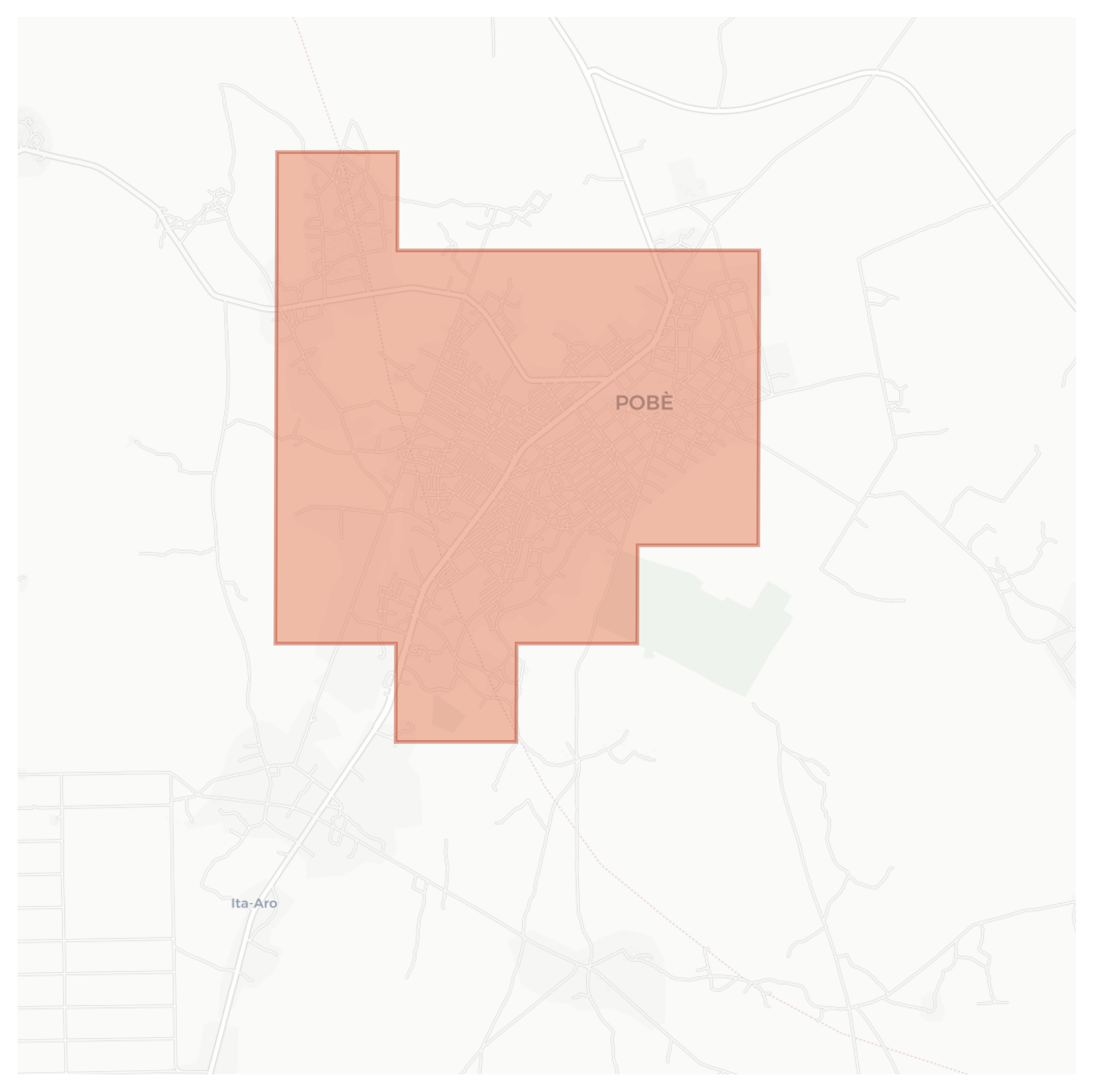Pobè geographic map