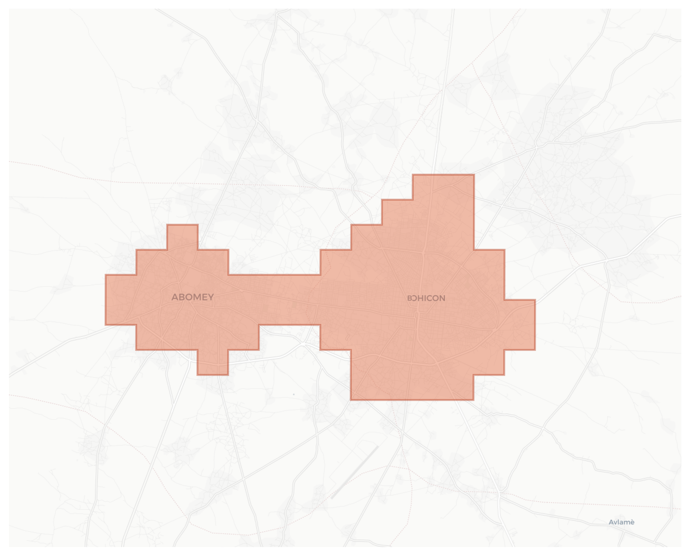 Bohicon geographic map
