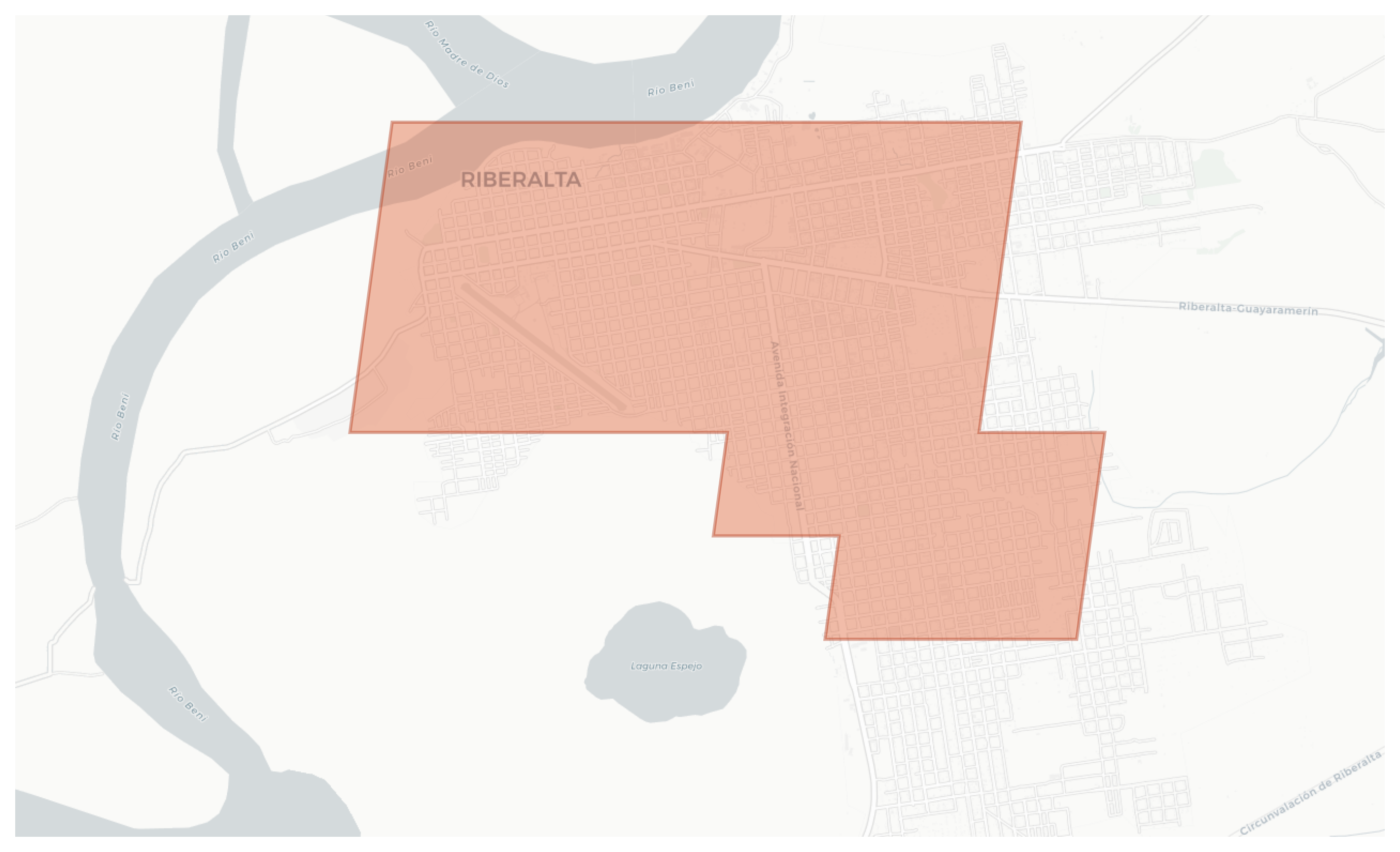 Riberalta geographic map