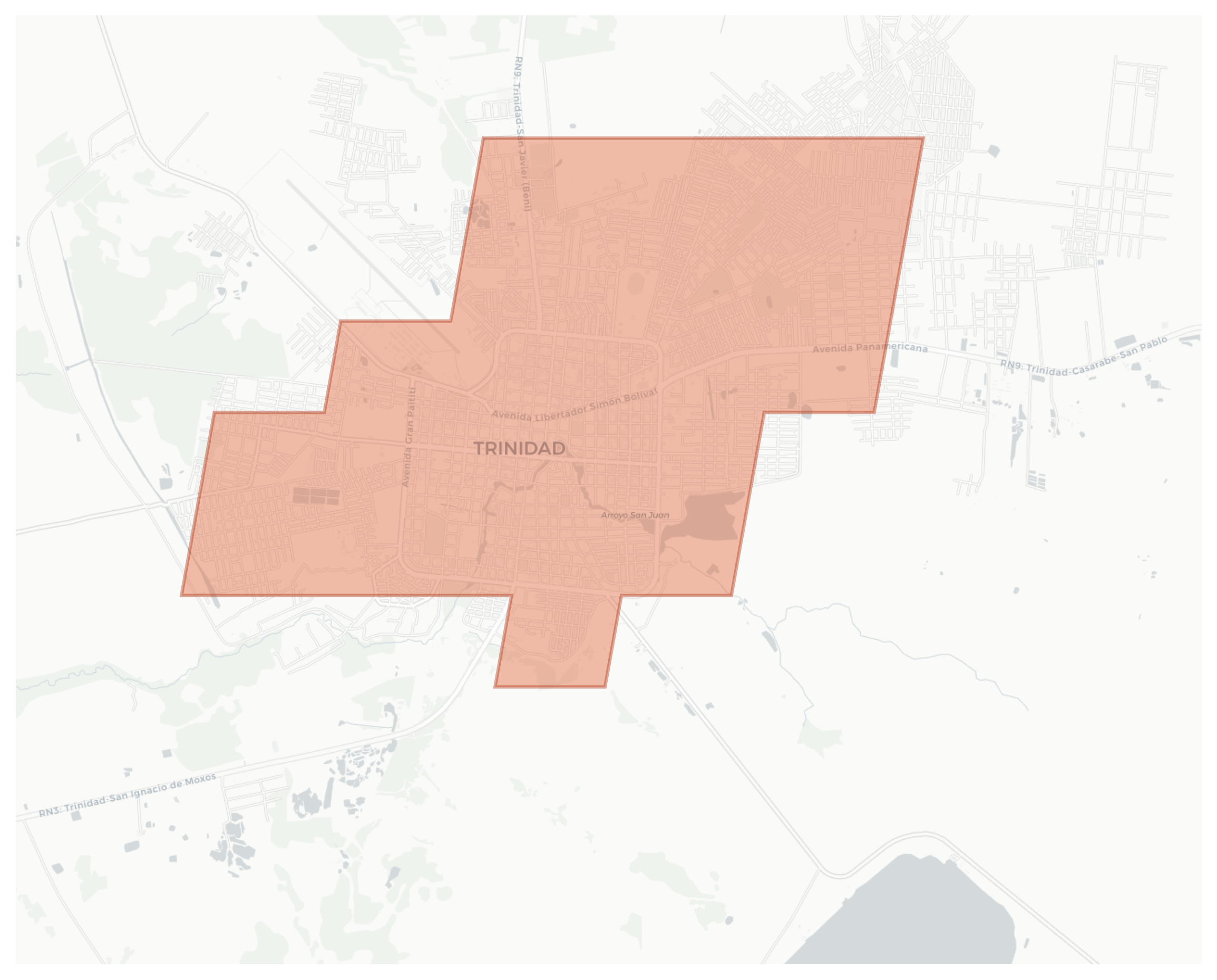 Trinidad geographic map
