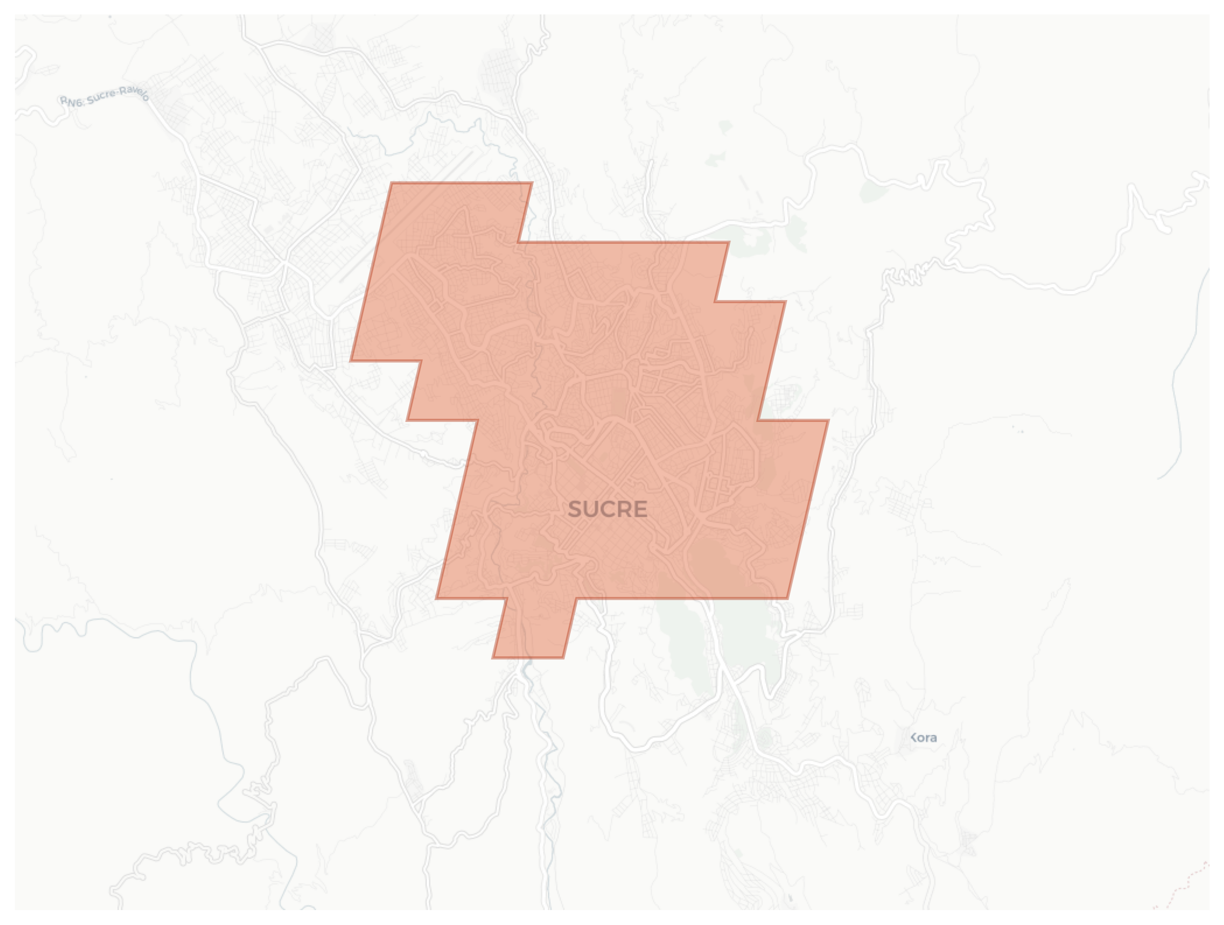 Sucre geographic map