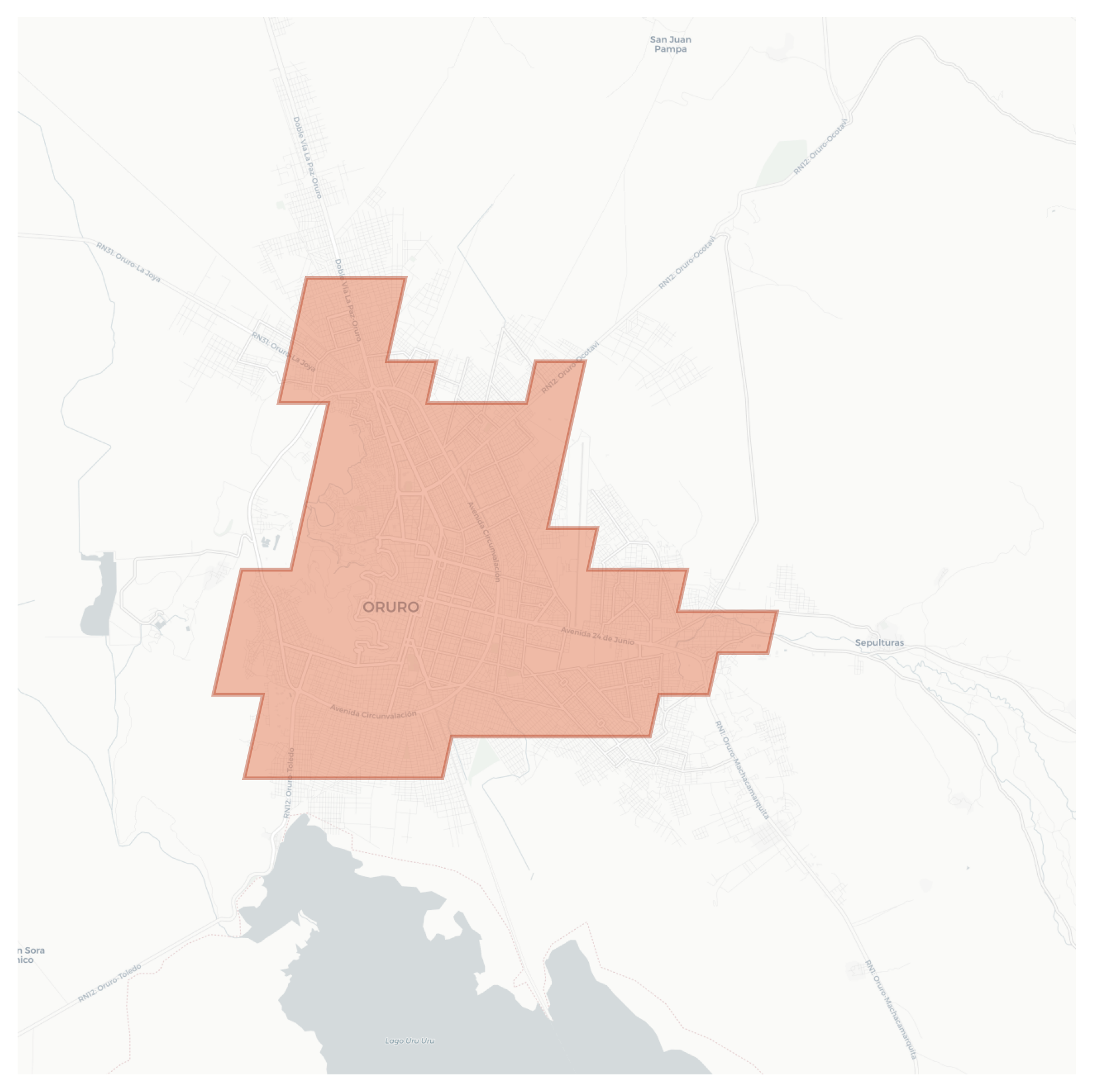 Oruro geographic map