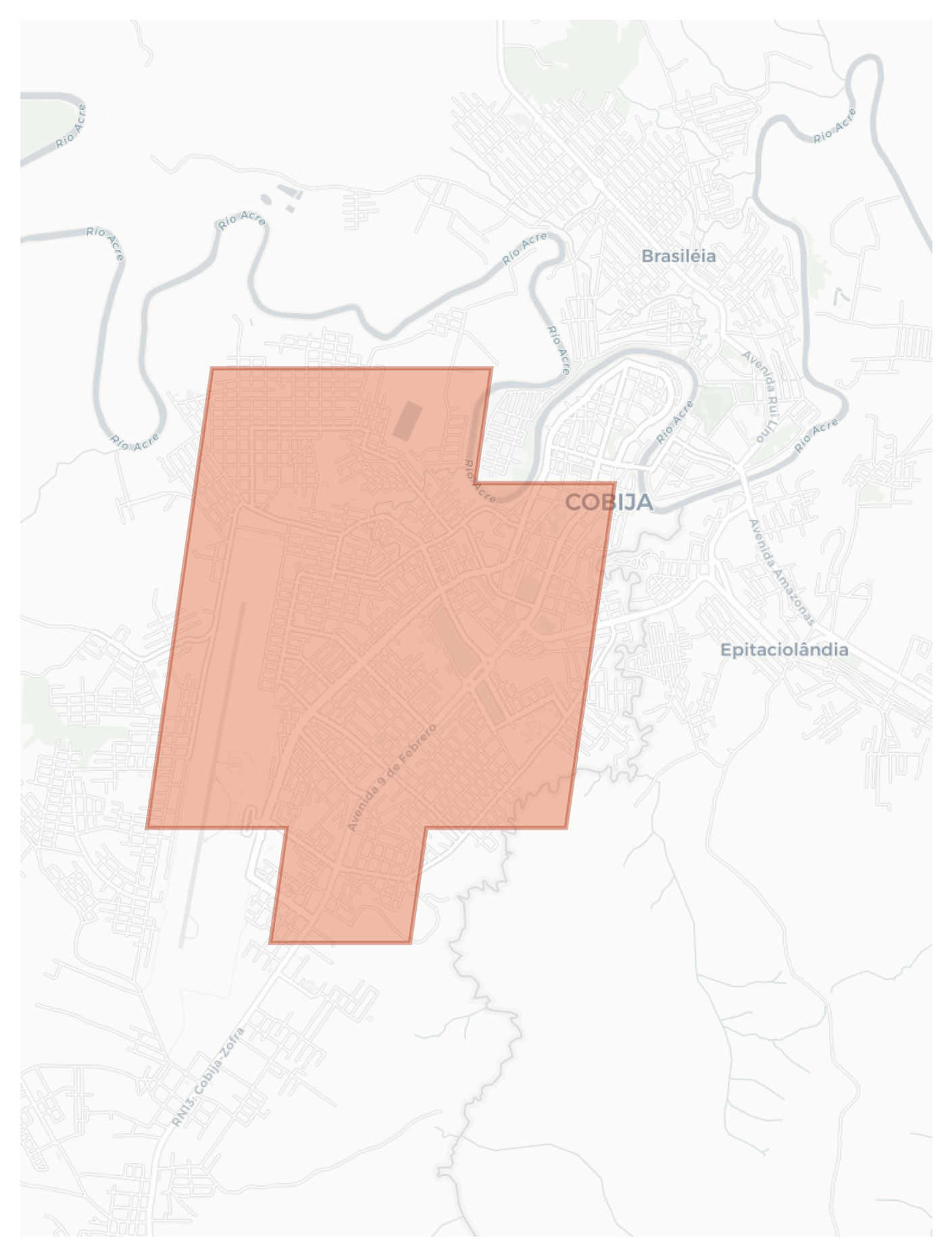 Cobija geographic map