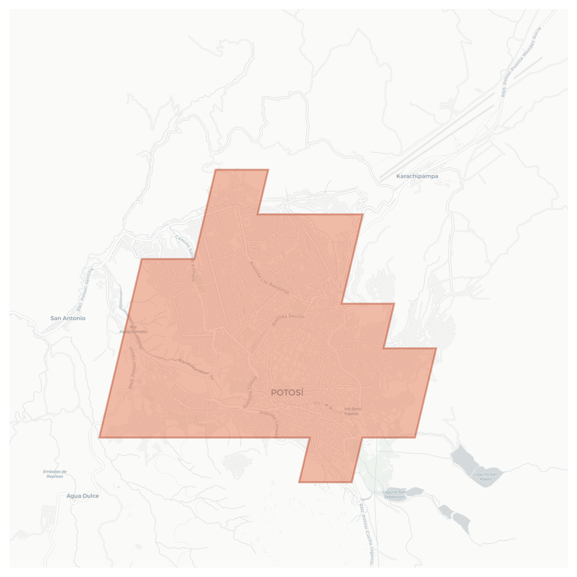 Potosí geographic map