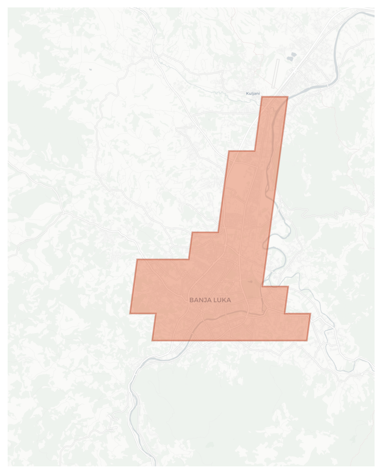 Banja Luka geographic map